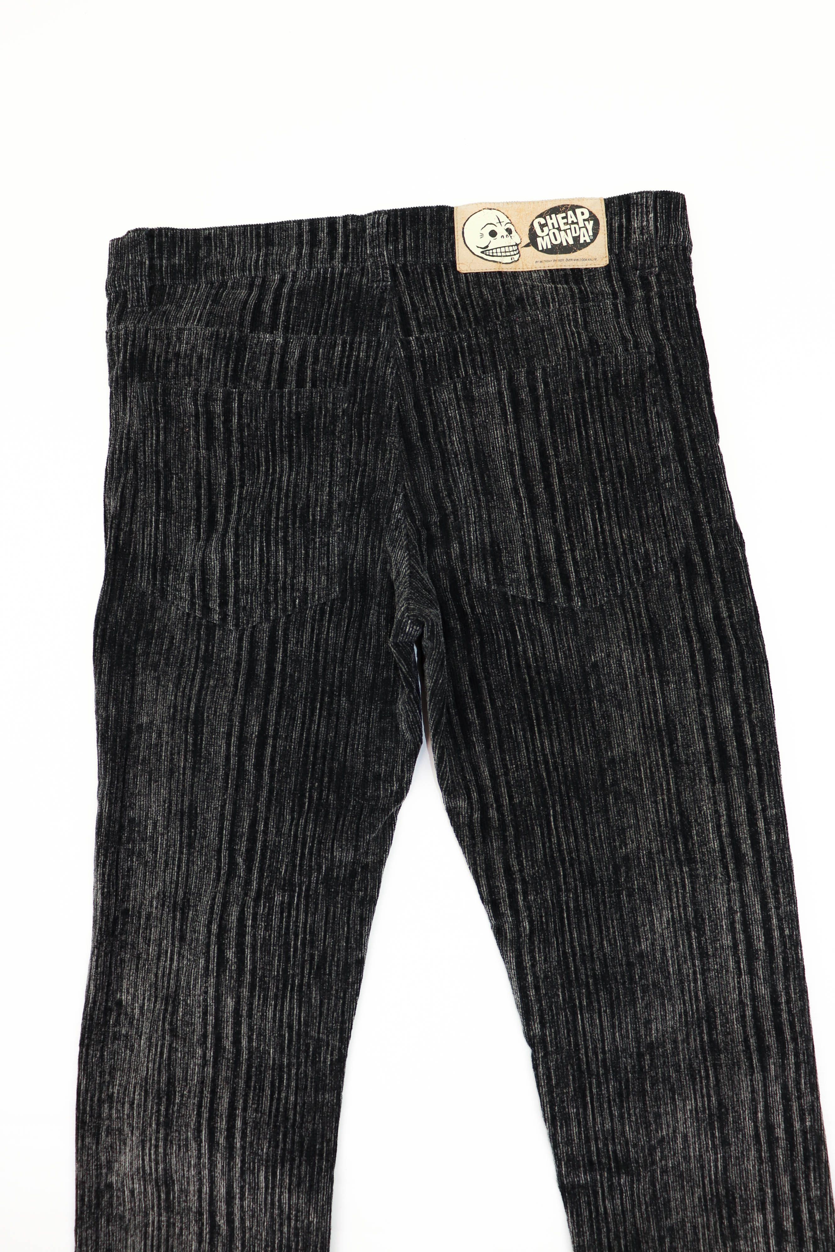 Cheap Monday Cheap Monday Women’s Striped Gray Corduroy Jeans Pants Size 29" - 5 Thumbnail
