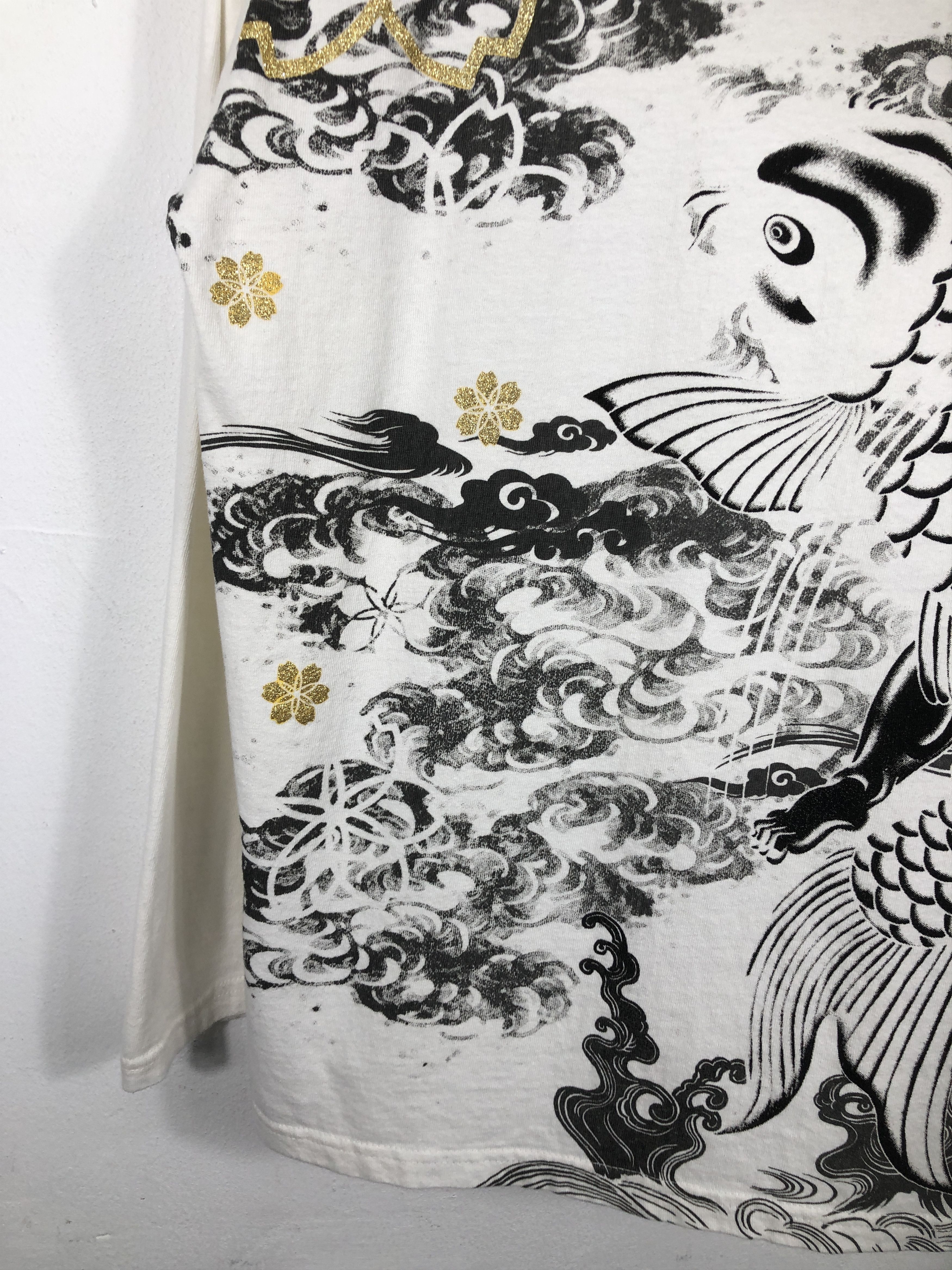 Japanese Brand Japanese Brand Bullet Noise Koi Fish Long Sleeve T-Shirt Size US L / EU 52-54 / 3 - 14 Thumbnail