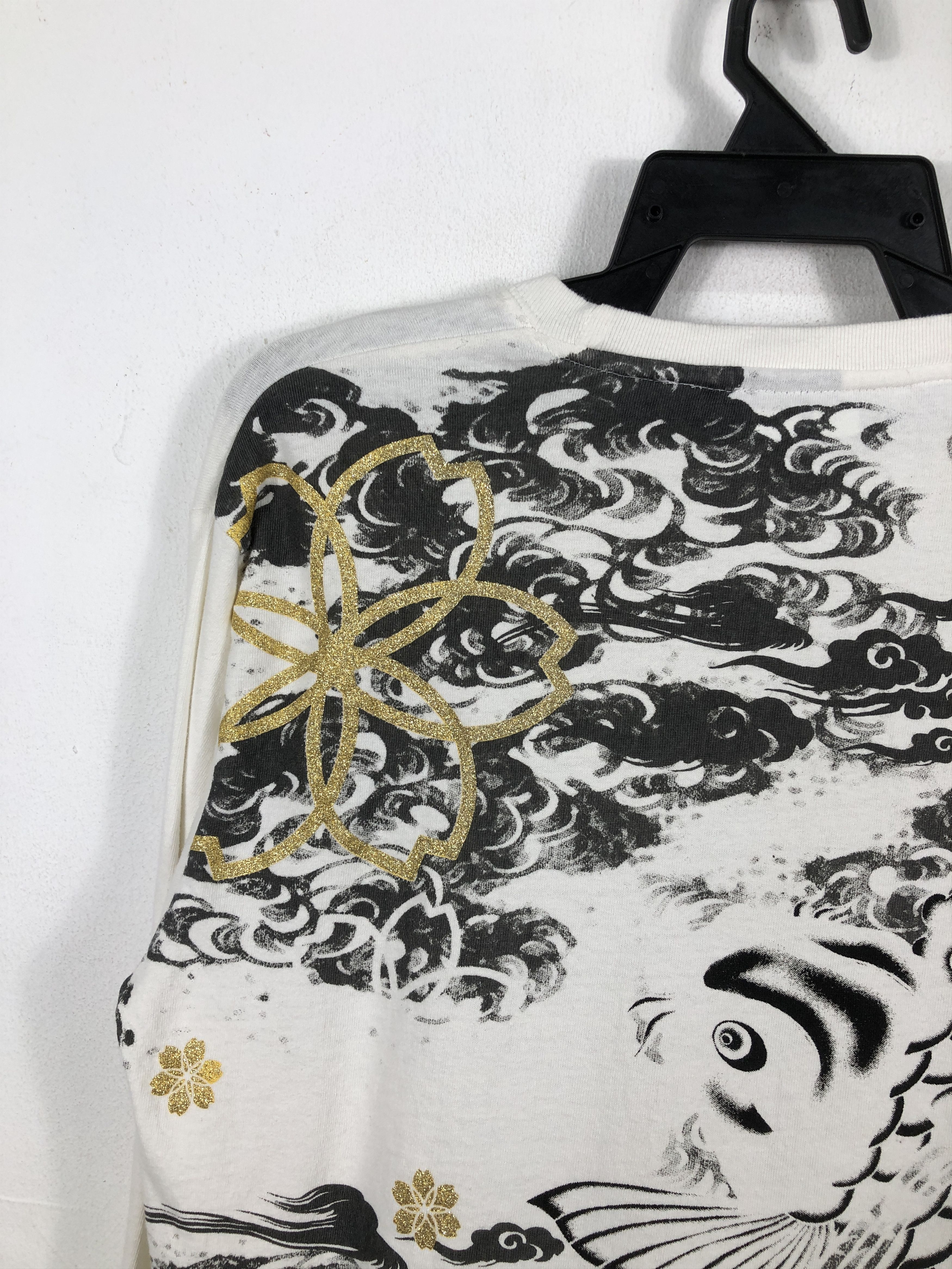 Japanese Brand Japanese Brand Bullet Noise Koi Fish Long Sleeve T-Shirt Size US L / EU 52-54 / 3 - 11 Thumbnail