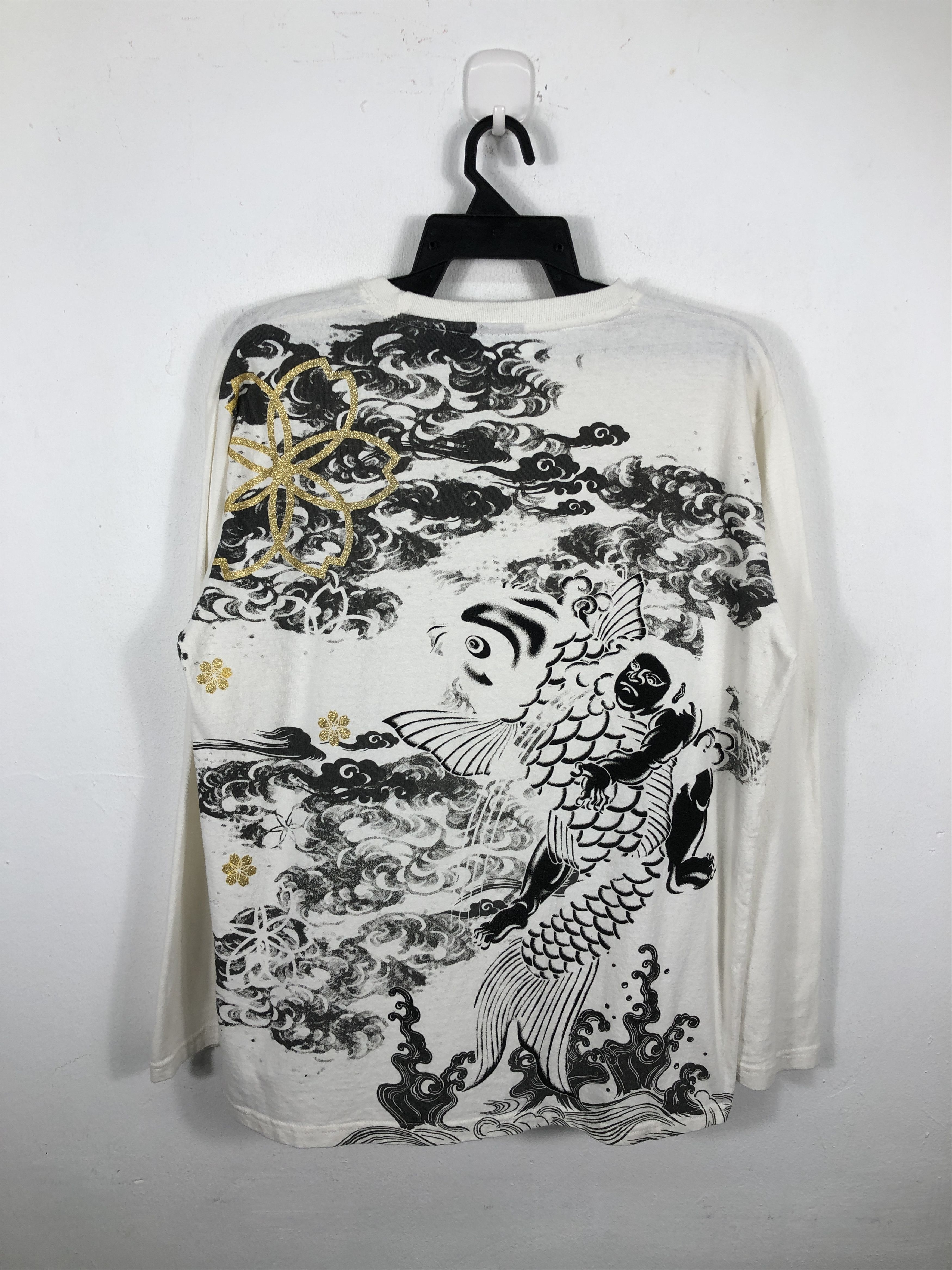 Japanese Brand Japanese Brand Bullet Noise Koi Fish Long Sleeve T-Shirt Size US L / EU 52-54 / 3 - 10 Thumbnail