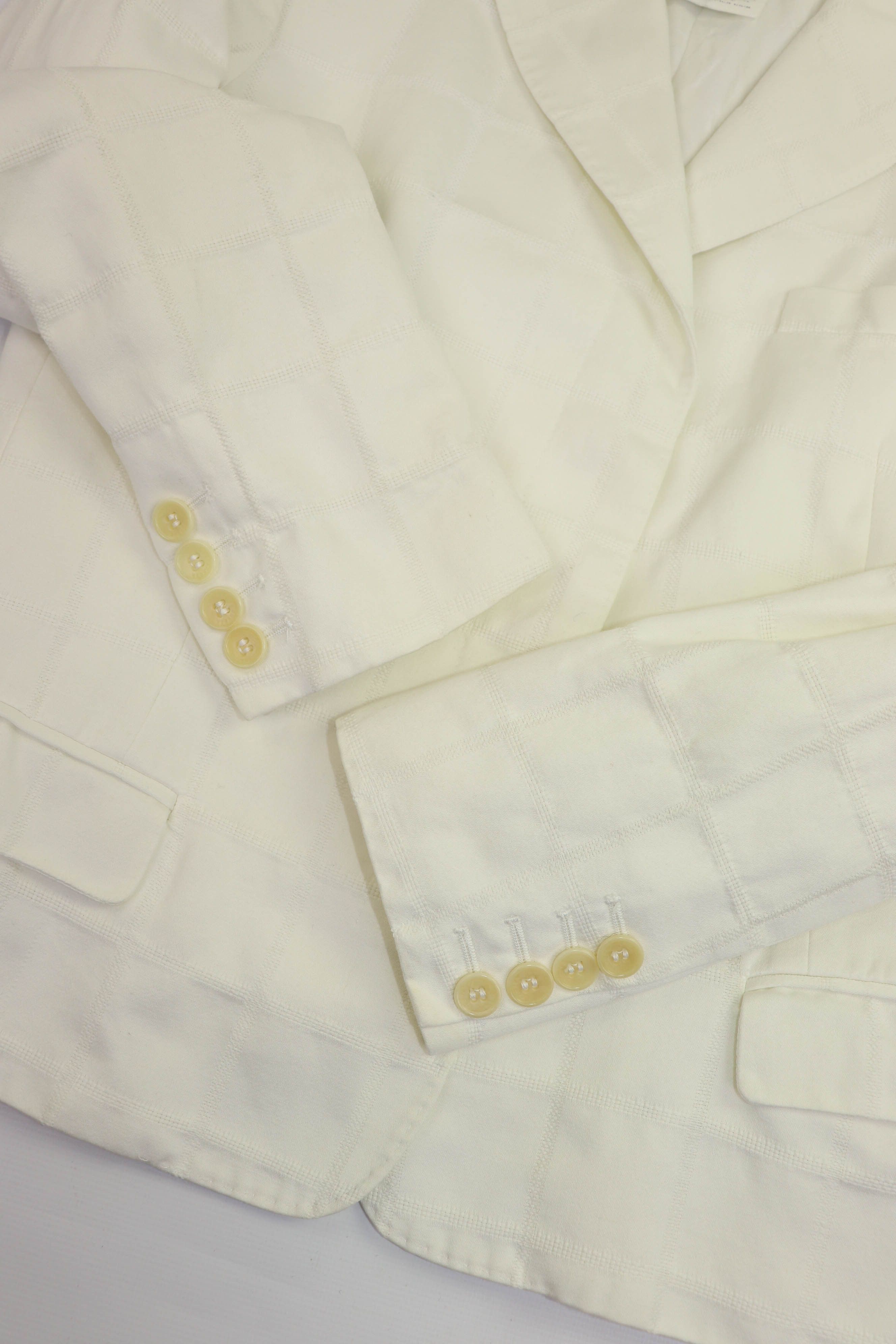 Versus Versace Versace Versus Vintage Women's White Plaid Blazer Jacket Size M / US 6-8 / IT 42-44 - 6 Thumbnail