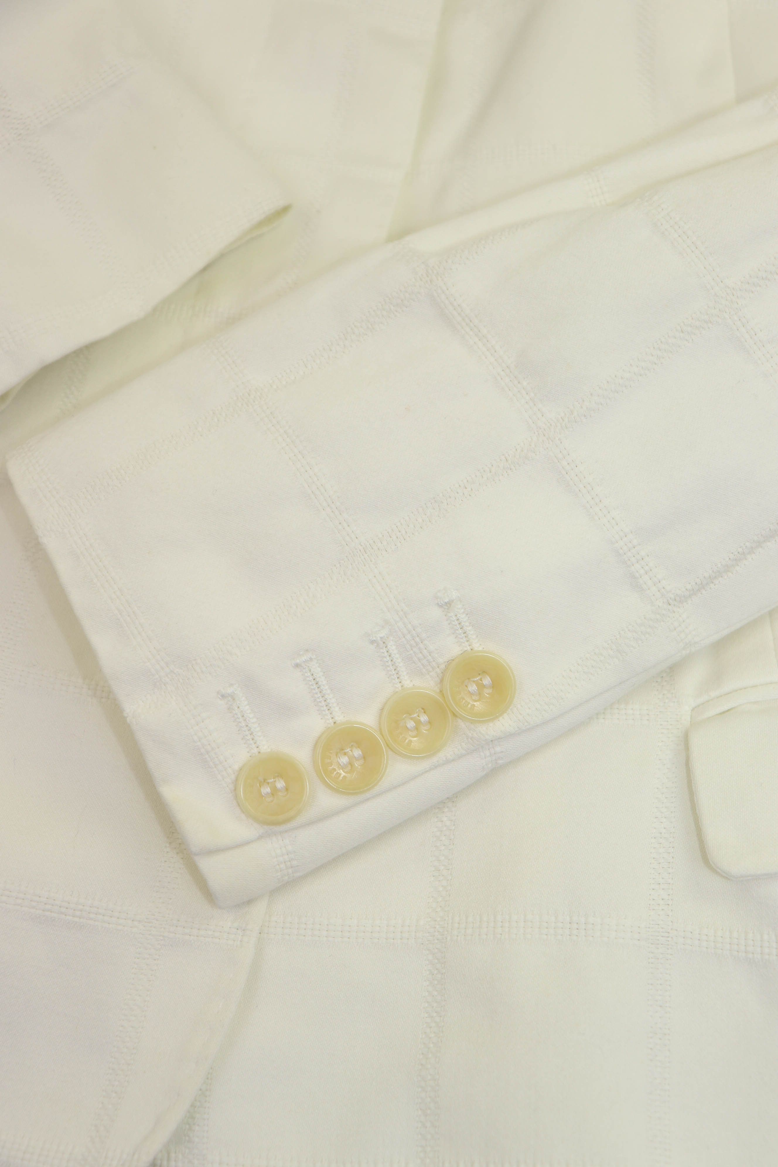 Versus Versace Versace Versus Vintage Women's White Plaid Blazer Jacket Size M / US 6-8 / IT 42-44 - 7 Thumbnail