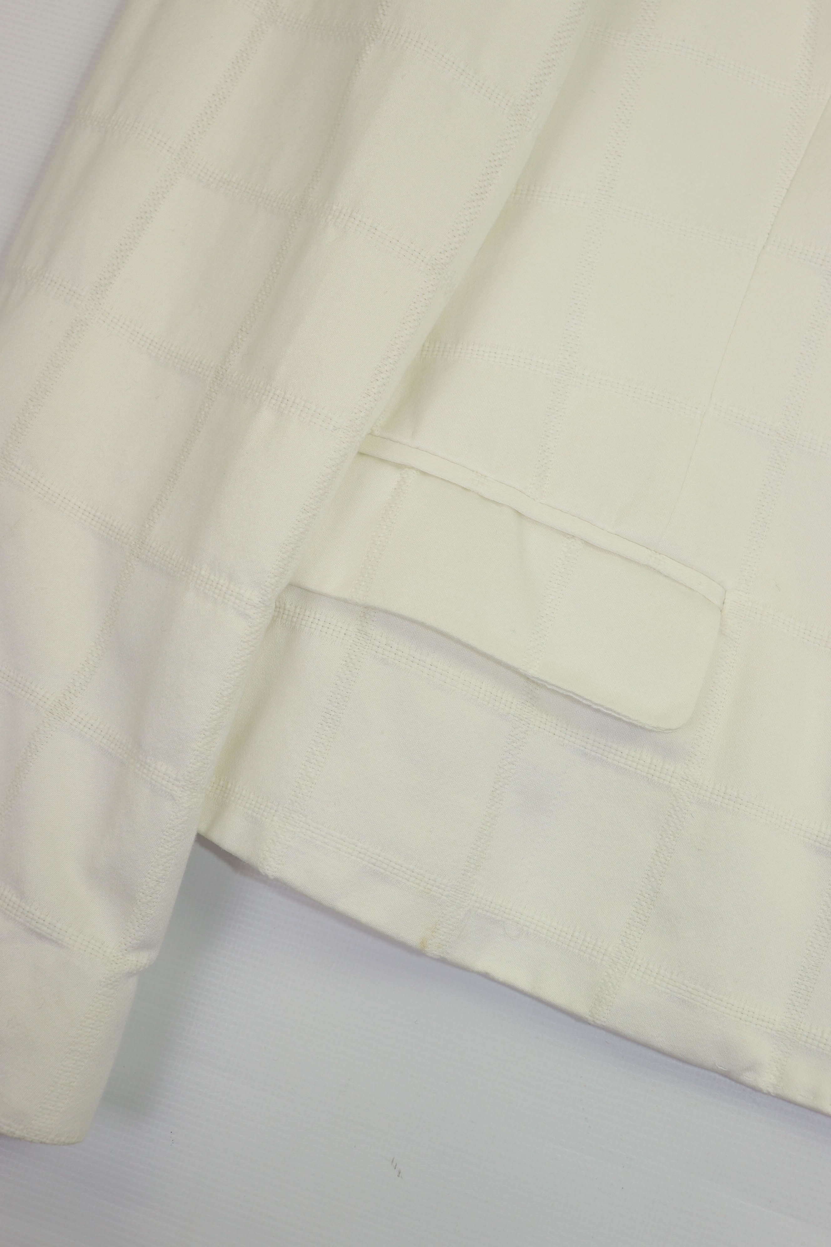 Versus Versace Versace Versus Vintage Women's White Plaid Blazer Jacket Size M / US 6-8 / IT 42-44 - 5 Thumbnail