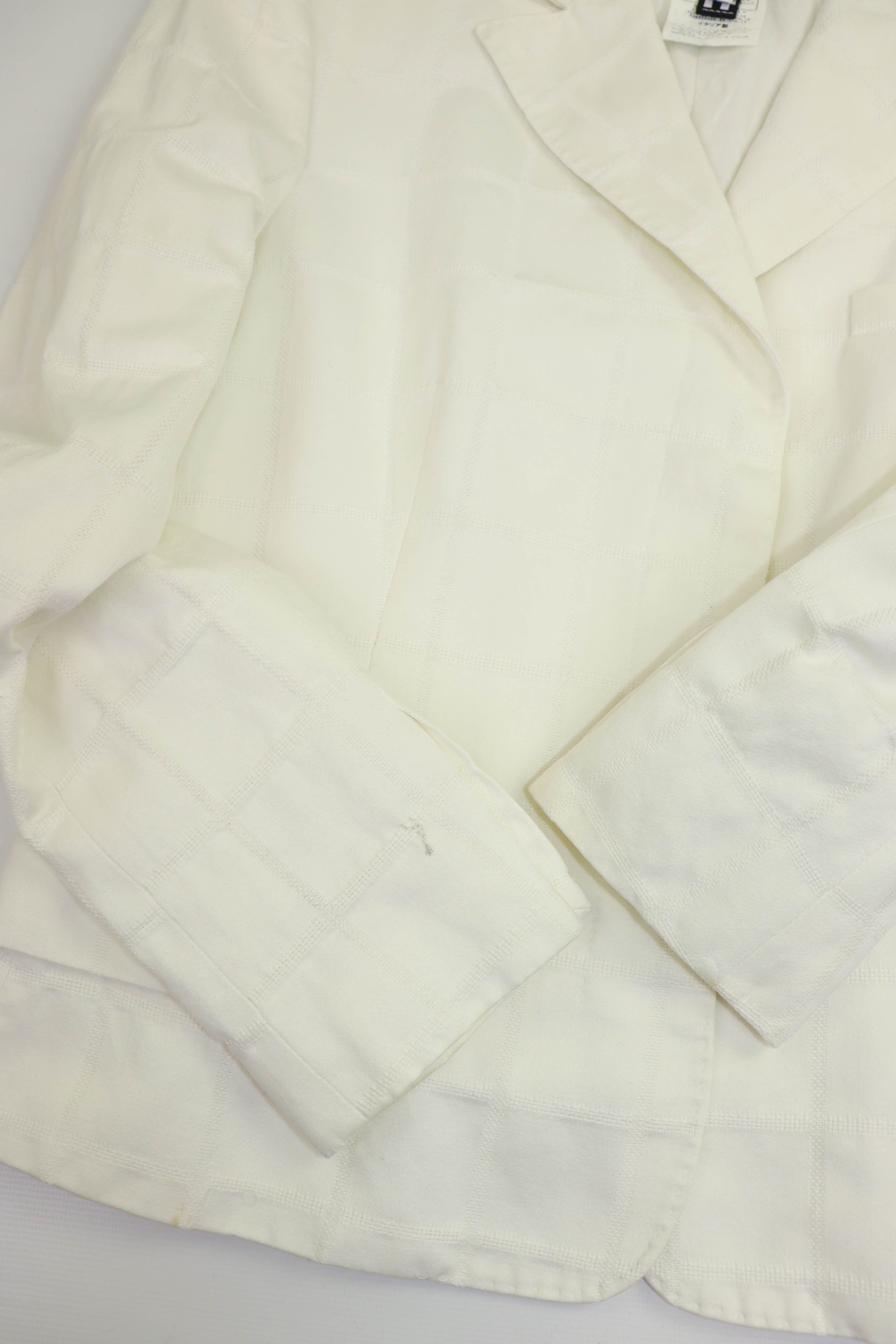 Versus Versace Versace Versus Vintage Women's White Plaid Blazer Jacket Size M / US 6-8 / IT 42-44 - 8 Thumbnail