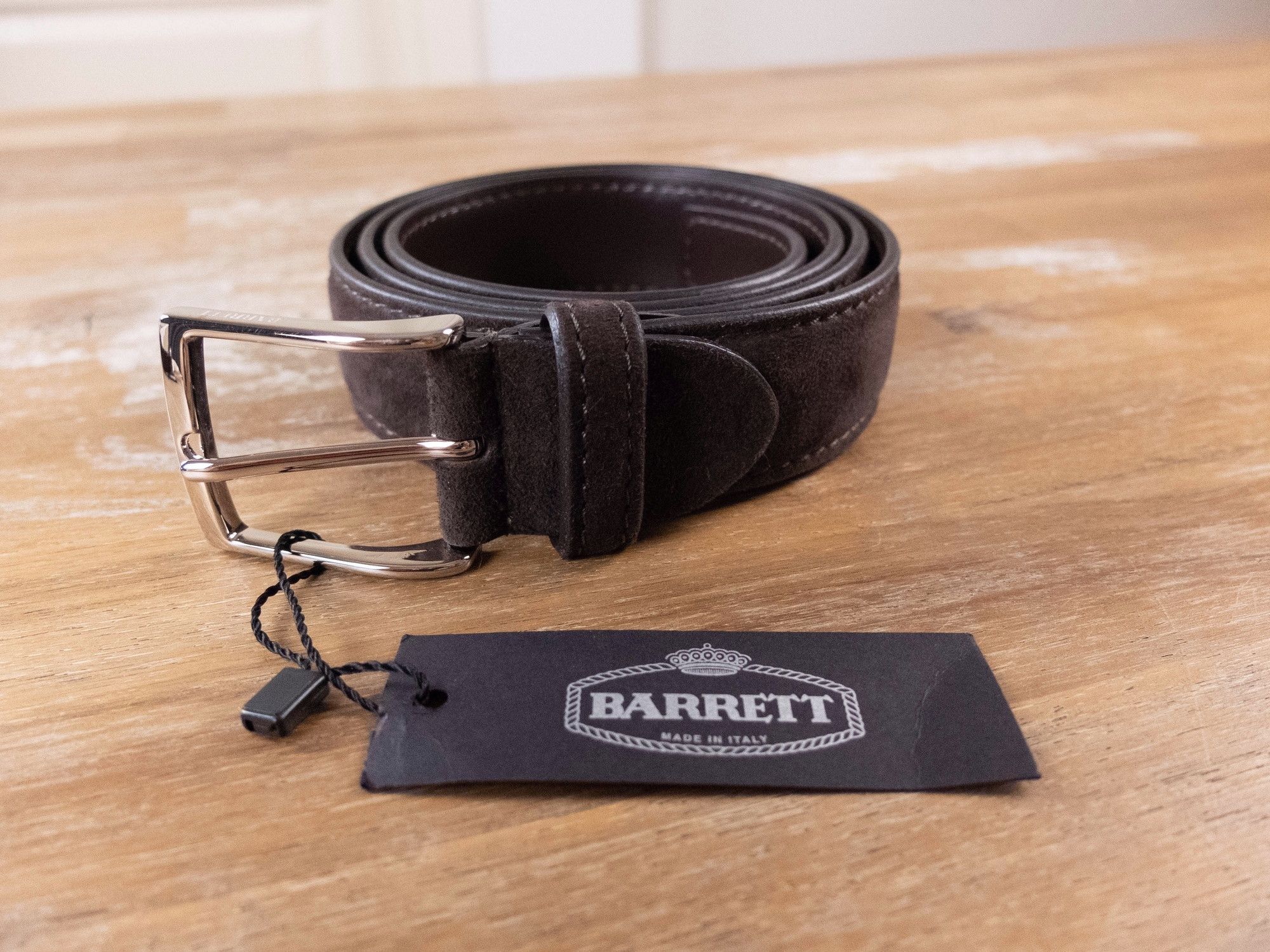 Barrett BARRETT Italy brown suede belt 105 fits size 40 waist best ...