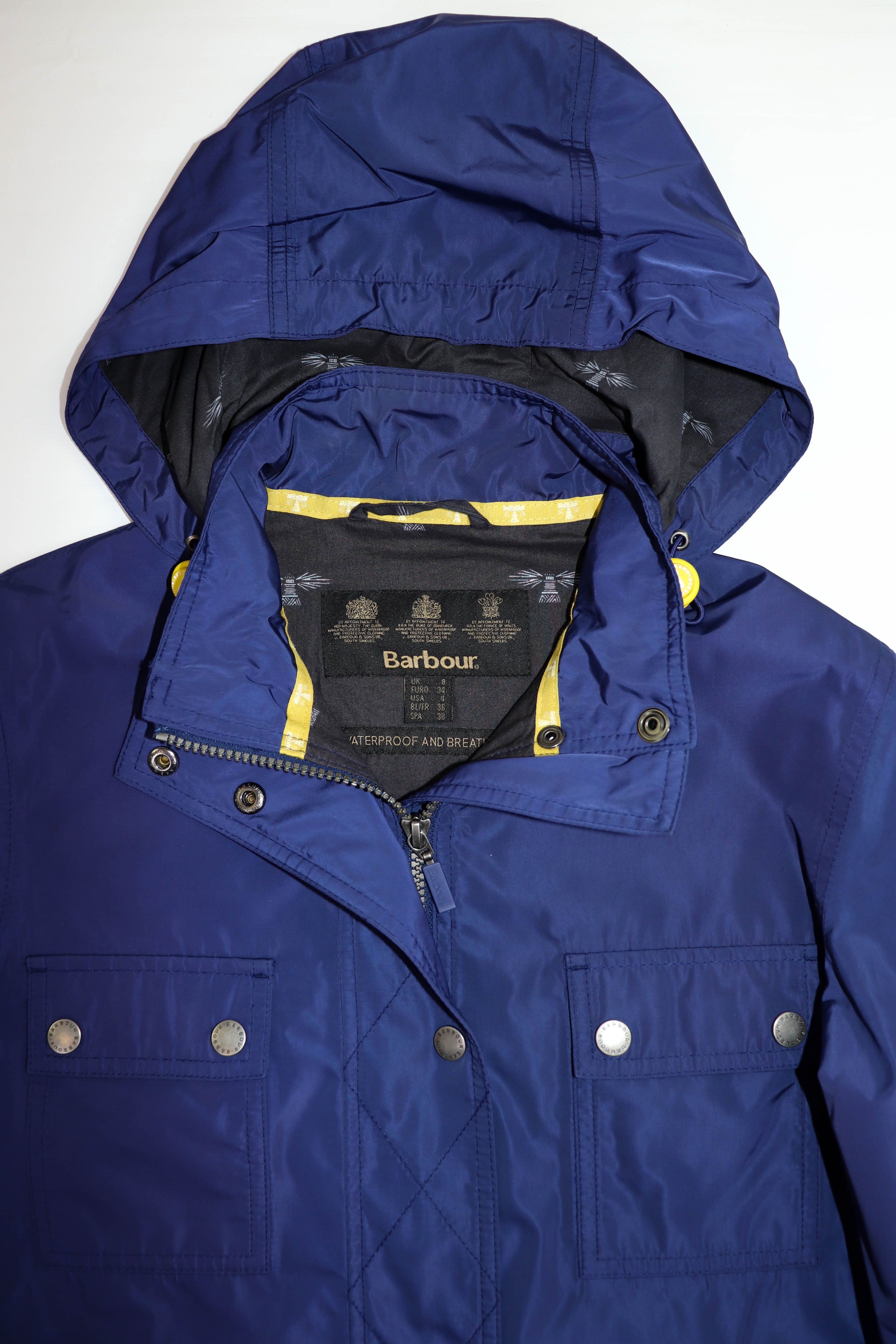 Barbour Barbour SS16 Women's Dark Blue Nylon Hackamore Parka Jacket Size S / US 4 / IT 40 - 9 Thumbnail
