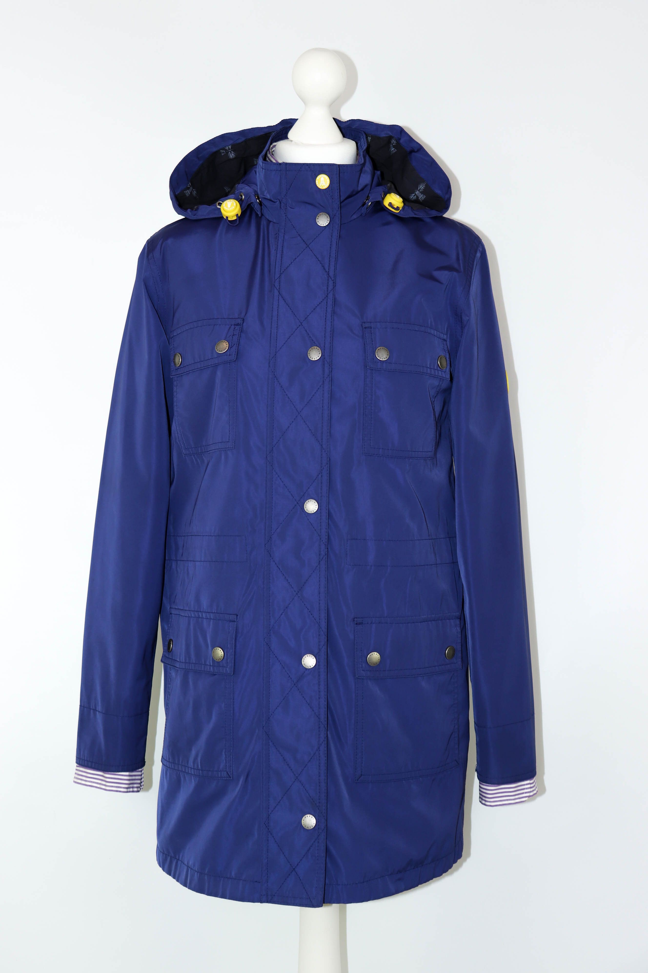 Barbour Barbour SS16 Women's Dark Blue Nylon Hackamore Parka Jacket Size S / US 4 / IT 40 - 1 Thumbnail