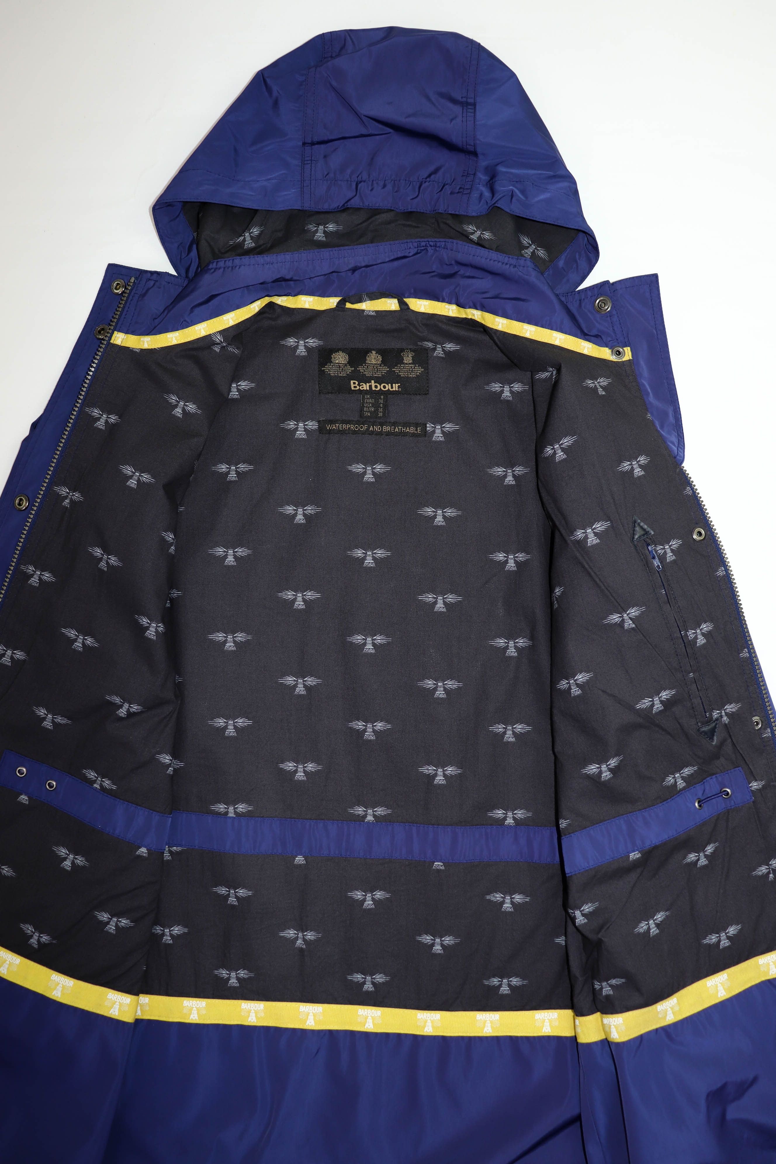 Barbour Barbour SS16 Women's Dark Blue Nylon Hackamore Parka Jacket Size S / US 4 / IT 40 - 11 Thumbnail