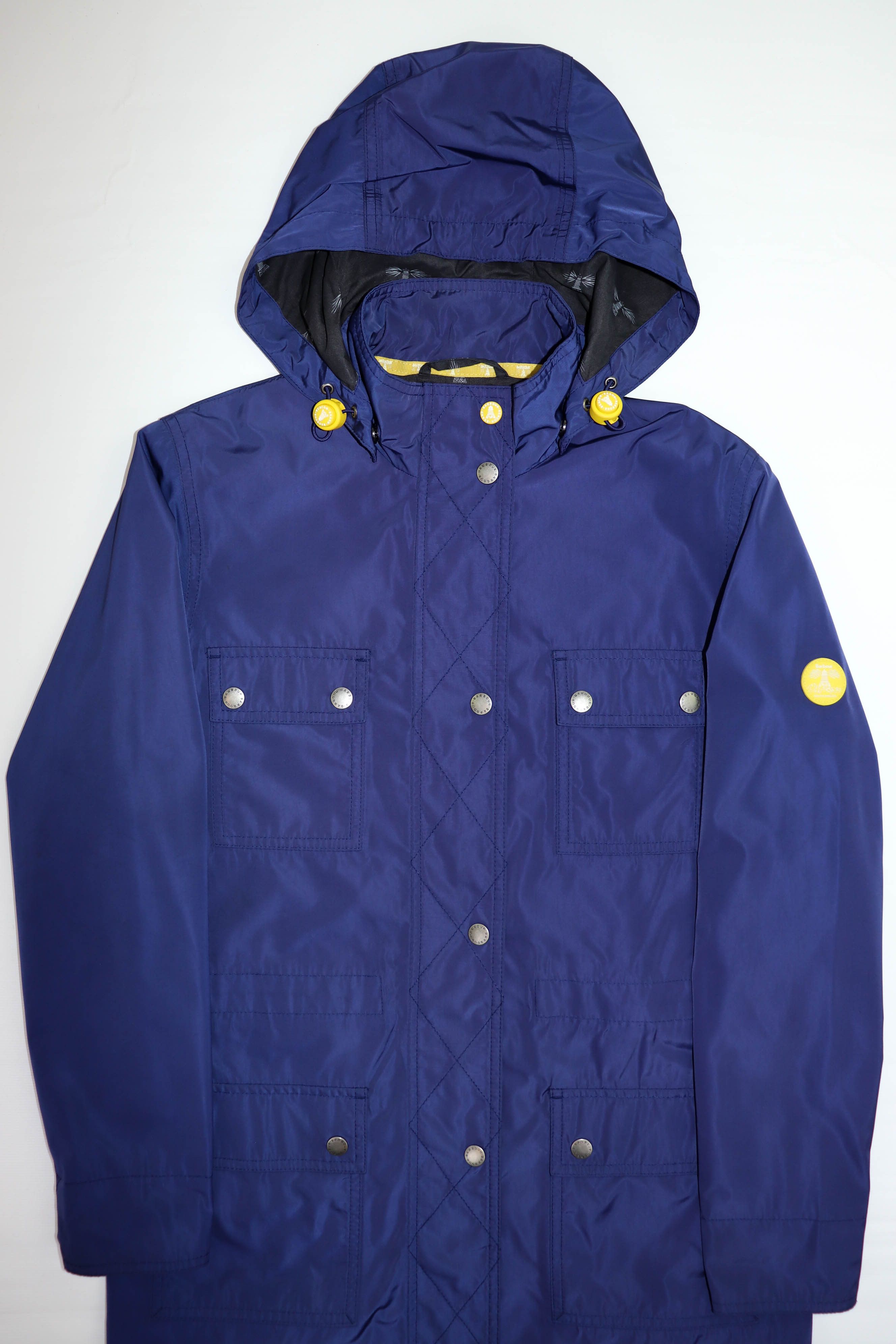 Barbour Barbour SS16 Women's Dark Blue Nylon Hackamore Parka Jacket Size S / US 4 / IT 40 - 3 Thumbnail