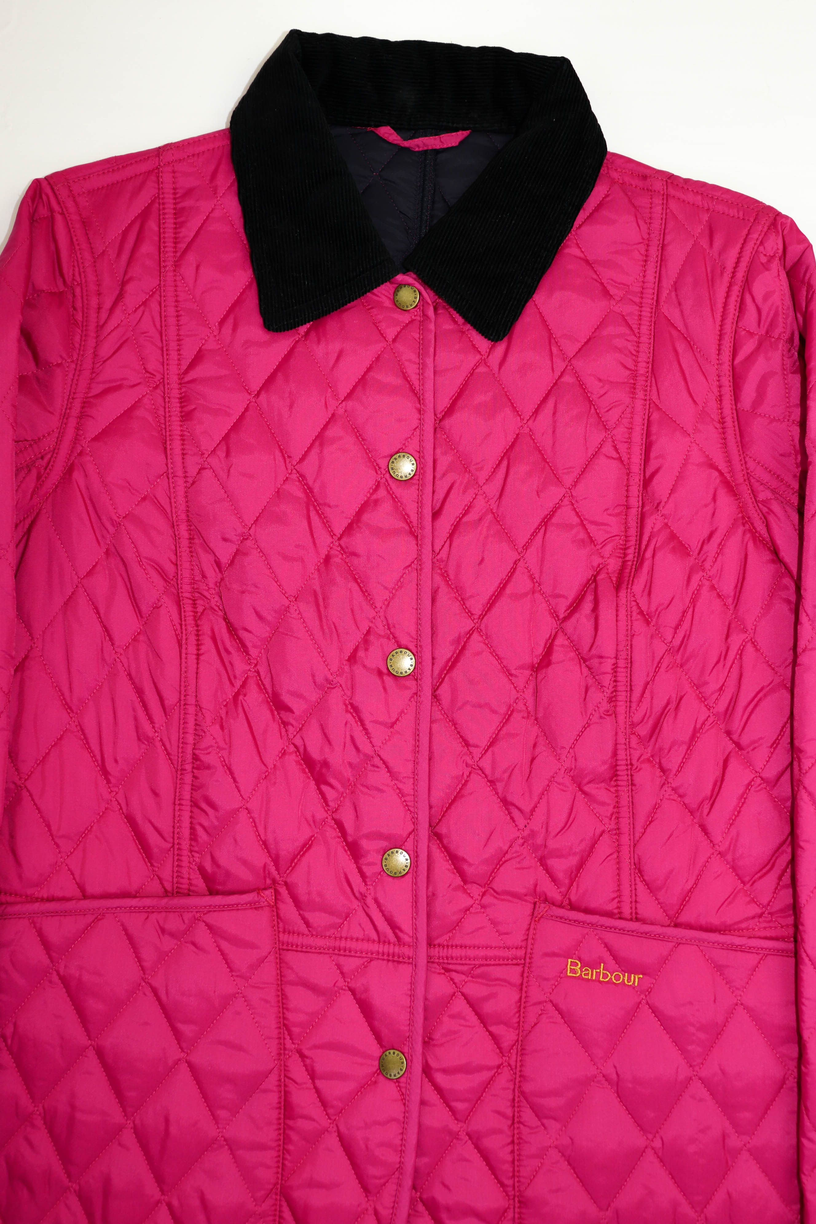 Barbour Barbour Women’s Fuxia Pink Summer Liddesdale Quilted Jacket Size M / US 6-8 / IT 42-44 - 4 Thumbnail