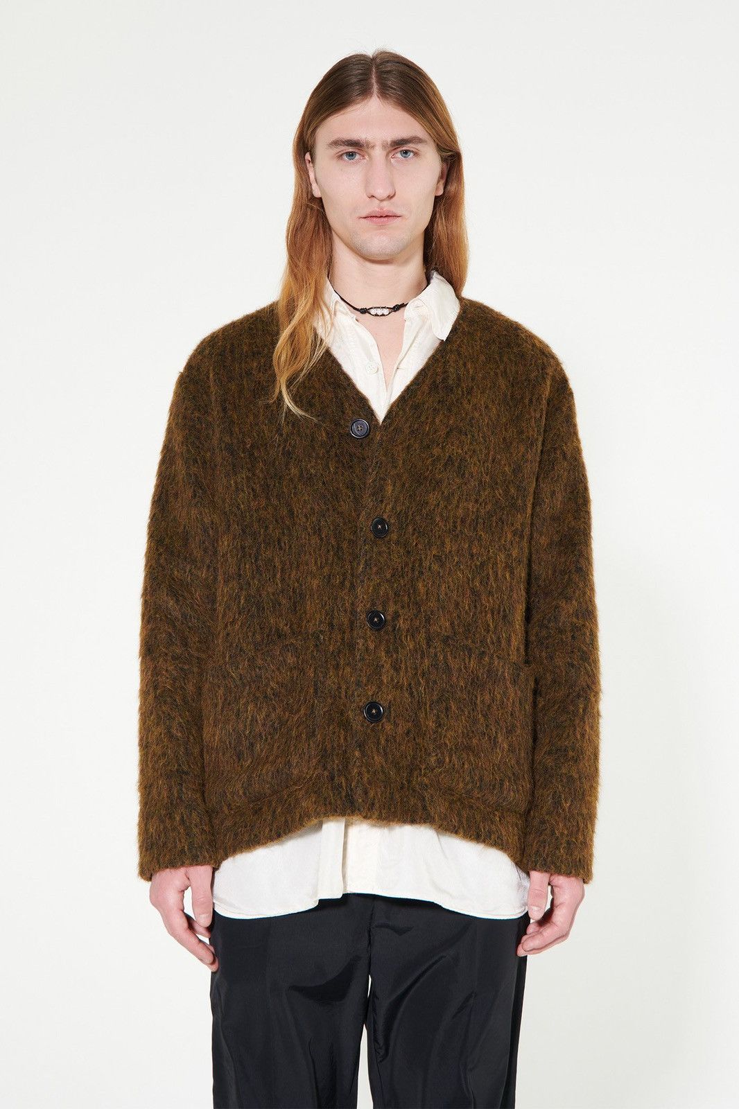 Our Legacy OUR LEGACY MOHAIR CARDIGAN - OLIVE MELANGE | Grailed