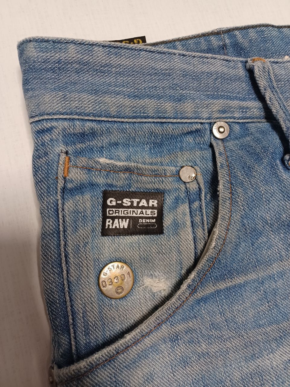 G-Star G-star raw distressed jeans denim w 33 l 32 Size US 33 - 6 Thumbnail
