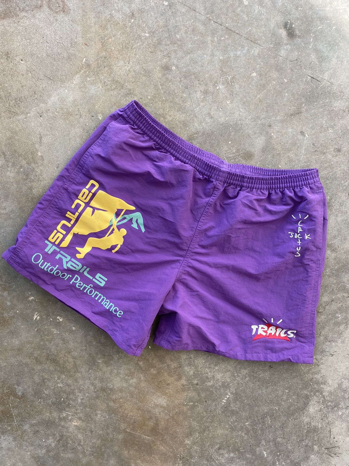 image of Travis Scott Cactus Trails Purple Baggies Shorts Large, Men's (Size 34)