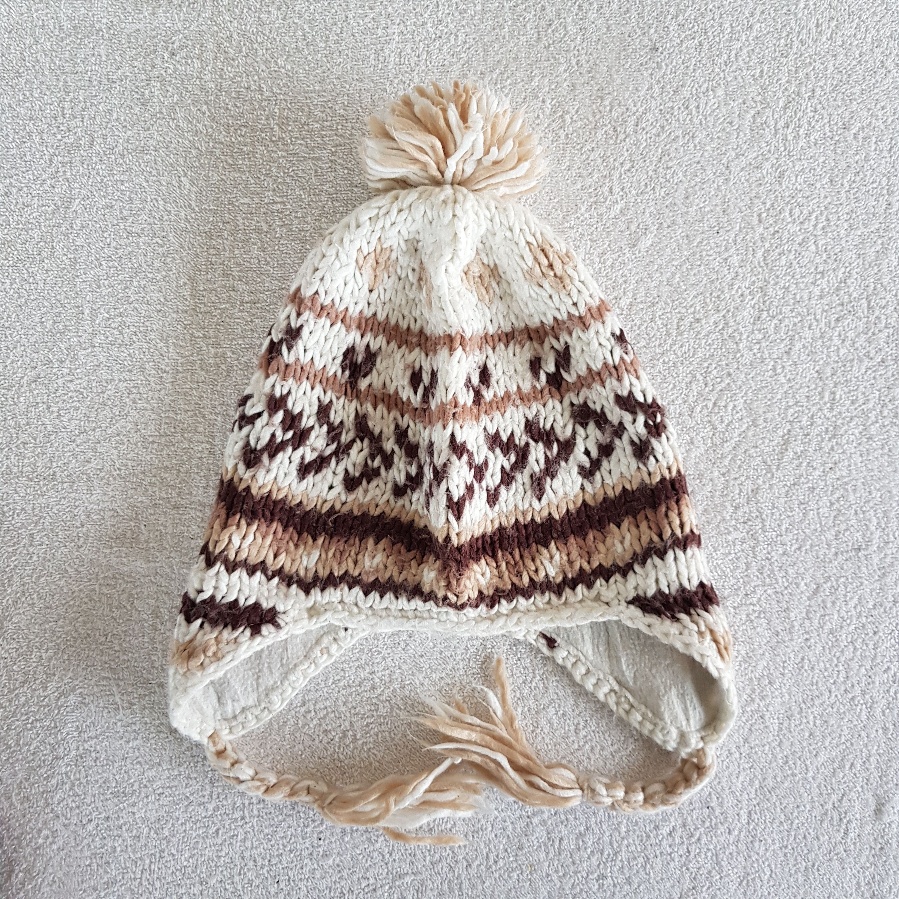 Japanese Brand × Vintage Japanese Earflap Beanie Snow Cap Crochet Hats - AC10683. Size ONE SIZE - 6 Thumbnail
