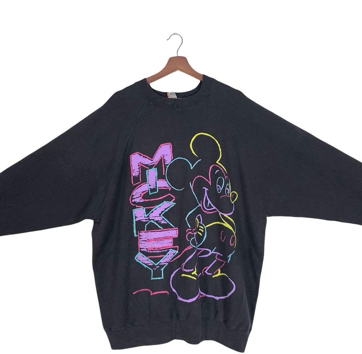 Disney Vintage 90s Mickey Mouse Disney Rainbow Crewneck Oversized Size US XXL / EU 58 / 5 - 4 Thumbnail