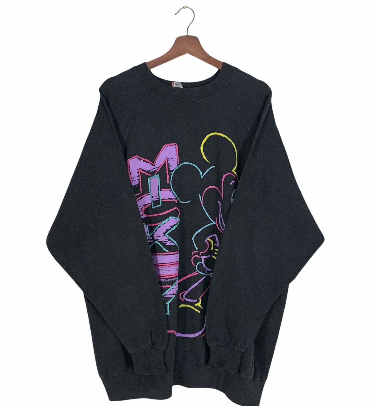 Disney Vintage 90s Mickey Mouse Disney Rainbow Crewneck Oversized Size US XXL / EU 58 / 5 - 1 Thumbnail