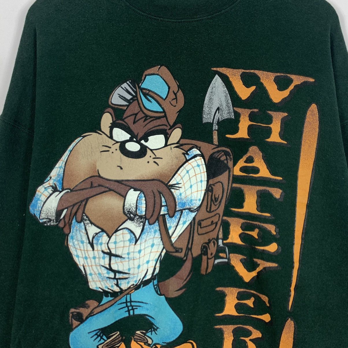 Cartoon Network Vintage 90s Taz Mania Warner Bros Crewneck Big Logo Size US XL / EU 56 / 4 - 4 Thumbnail