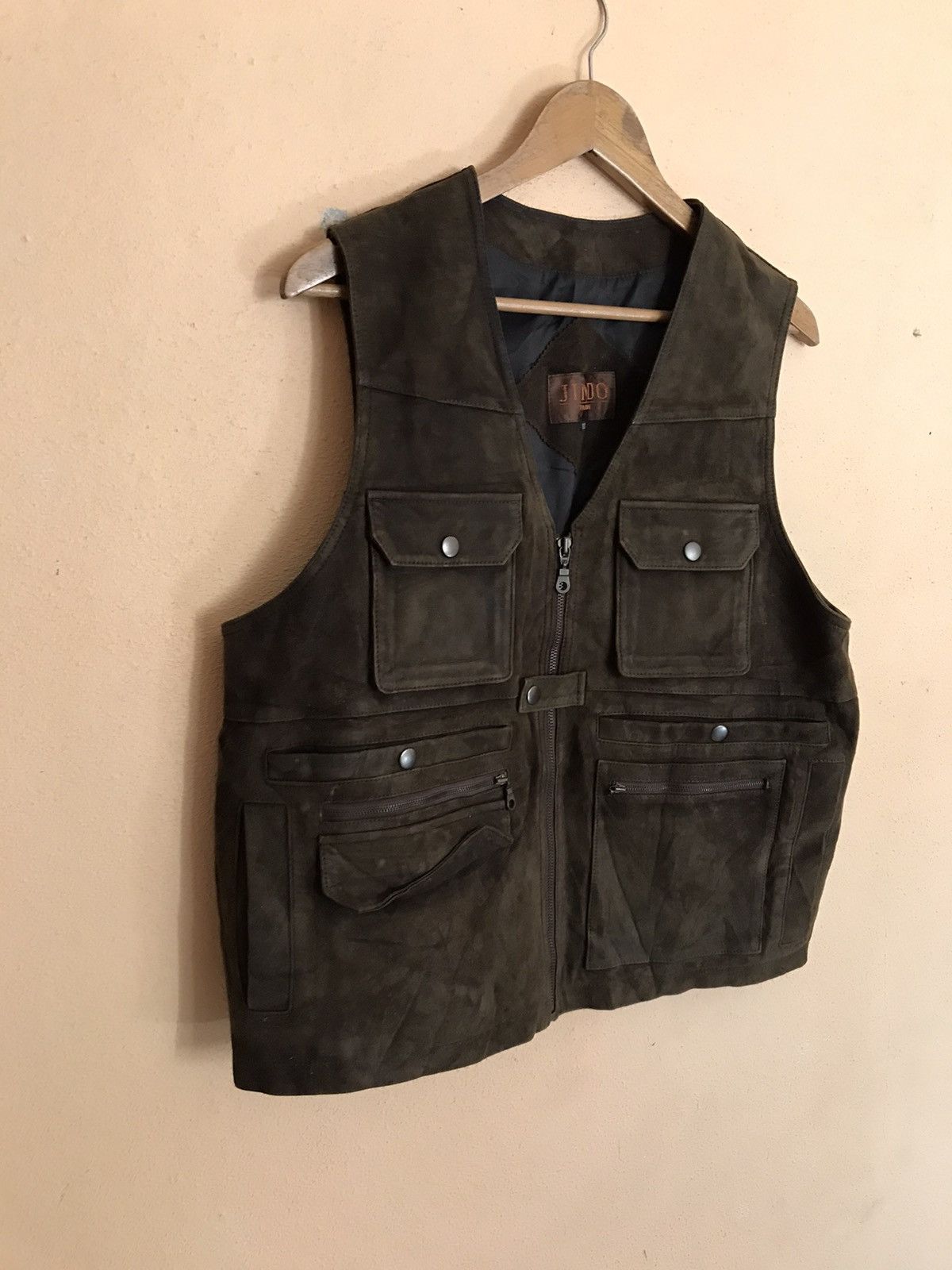 Other 🔥RARE JINDO FASHION TACTICAL VEST LEATHER JACKET FISHING Size US M / EU 48-50 / 2 - 2 Thumbnail