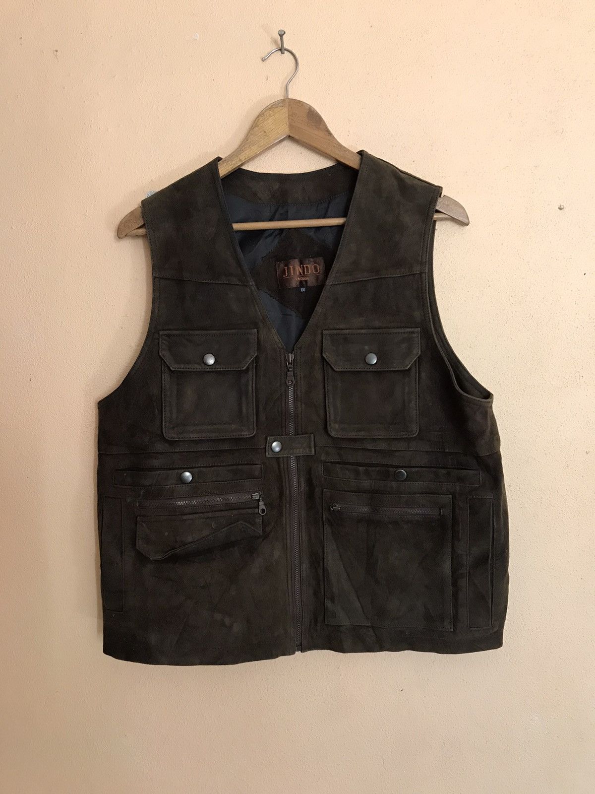 Other 🔥RARE JINDO FASHION TACTICAL VEST LEATHER JACKET FISHING Size US M / EU 48-50 / 2 - 1 Thumbnail