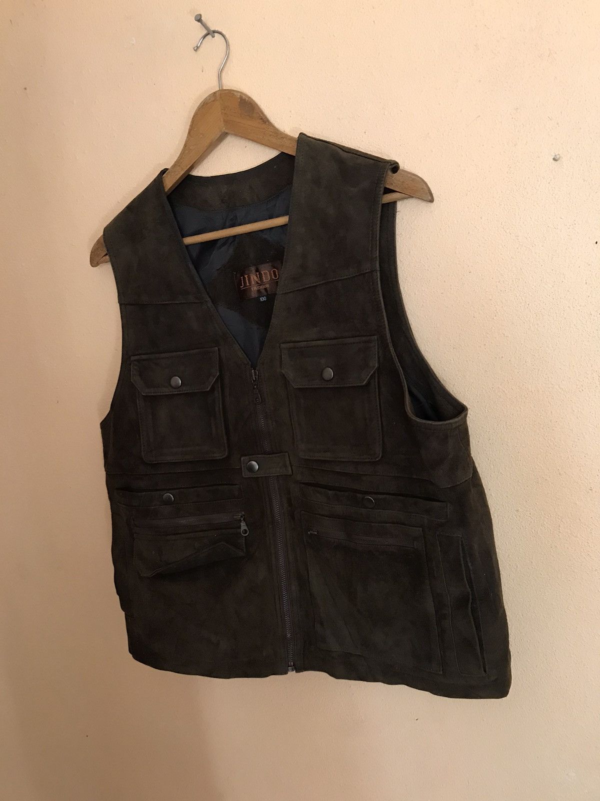 Other 🔥RARE JINDO FASHION TACTICAL VEST LEATHER JACKET FISHING Size US M / EU 48-50 / 2 - 3 Thumbnail