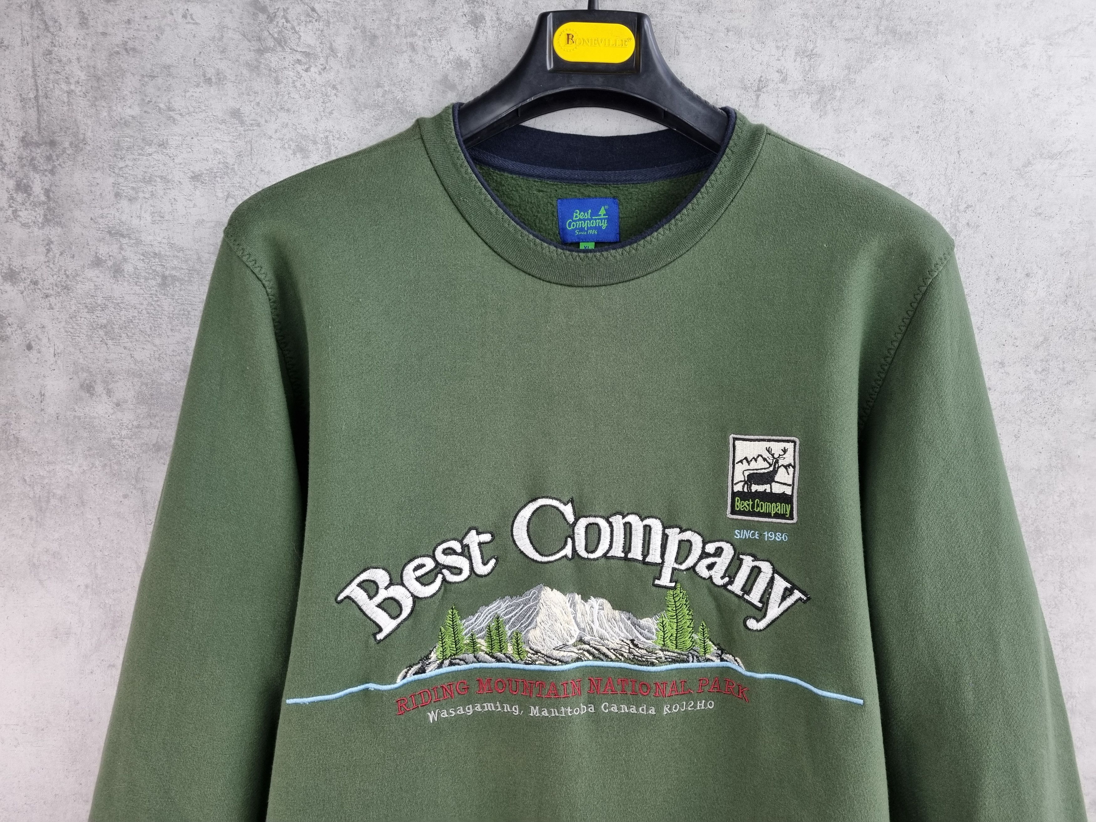 Designer × Vintage BEST COMPANY Vintage Mountain View Embroidered Sweatshirts Size US XL / EU 56 / 4 - 1 Thumbnail