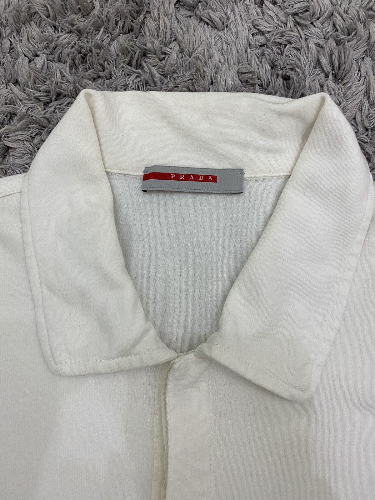 Prada Prada Plain White Polo Shirt Size US L / EU 52-54 / 3 - 4 Thumbnail