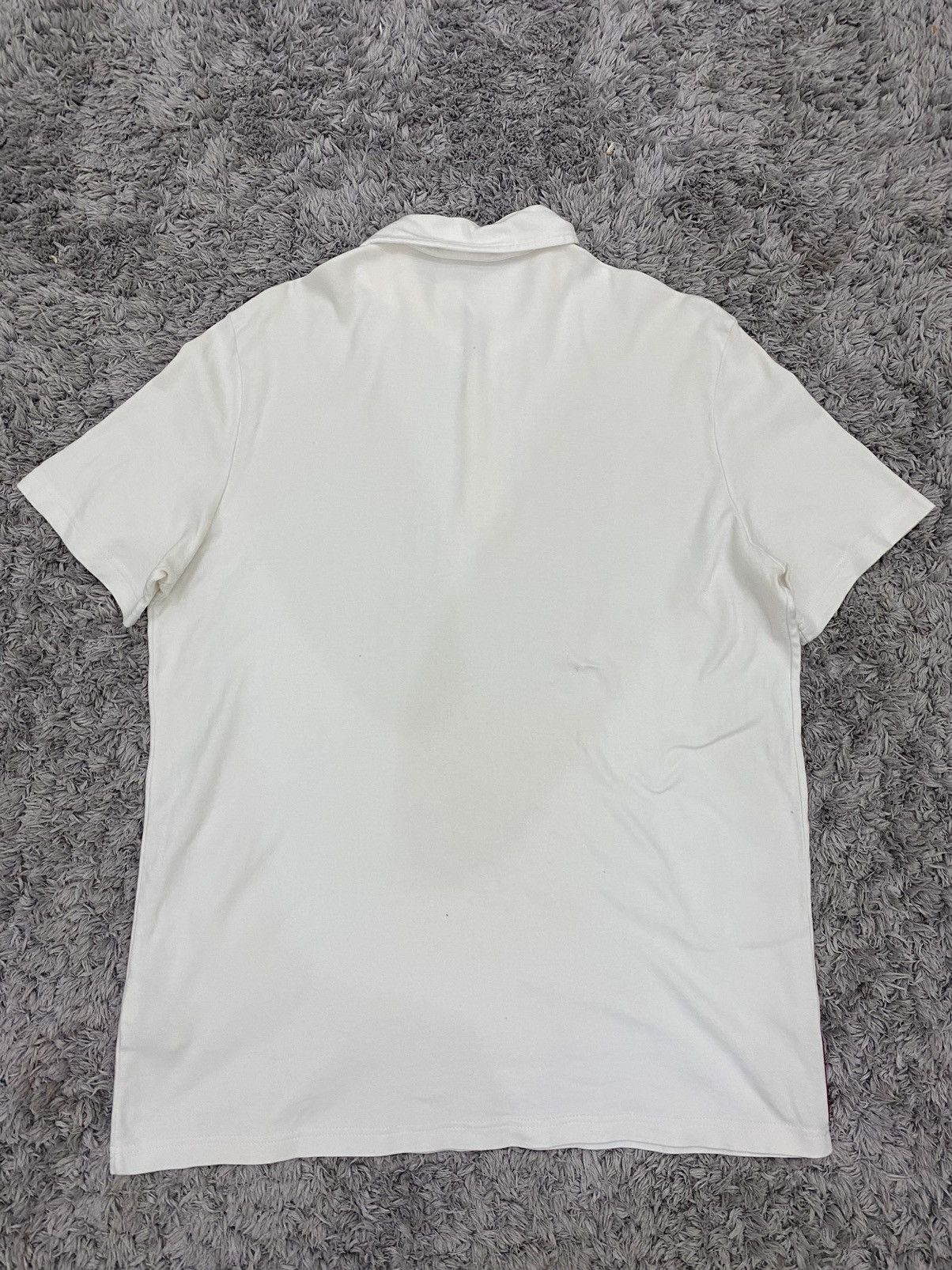 Prada Prada Plain White Polo Shirt Size US L / EU 52-54 / 3 - 3 Thumbnail
