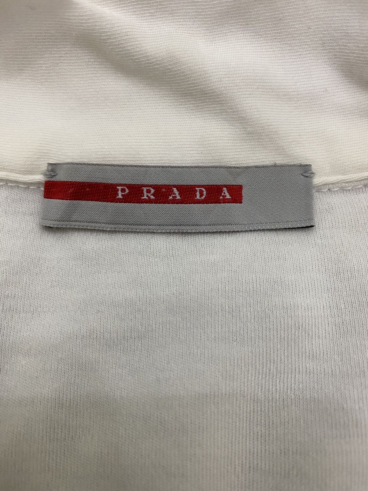 Prada Prada Plain White Polo Shirt Size US L / EU 52-54 / 3 - 6 Thumbnail