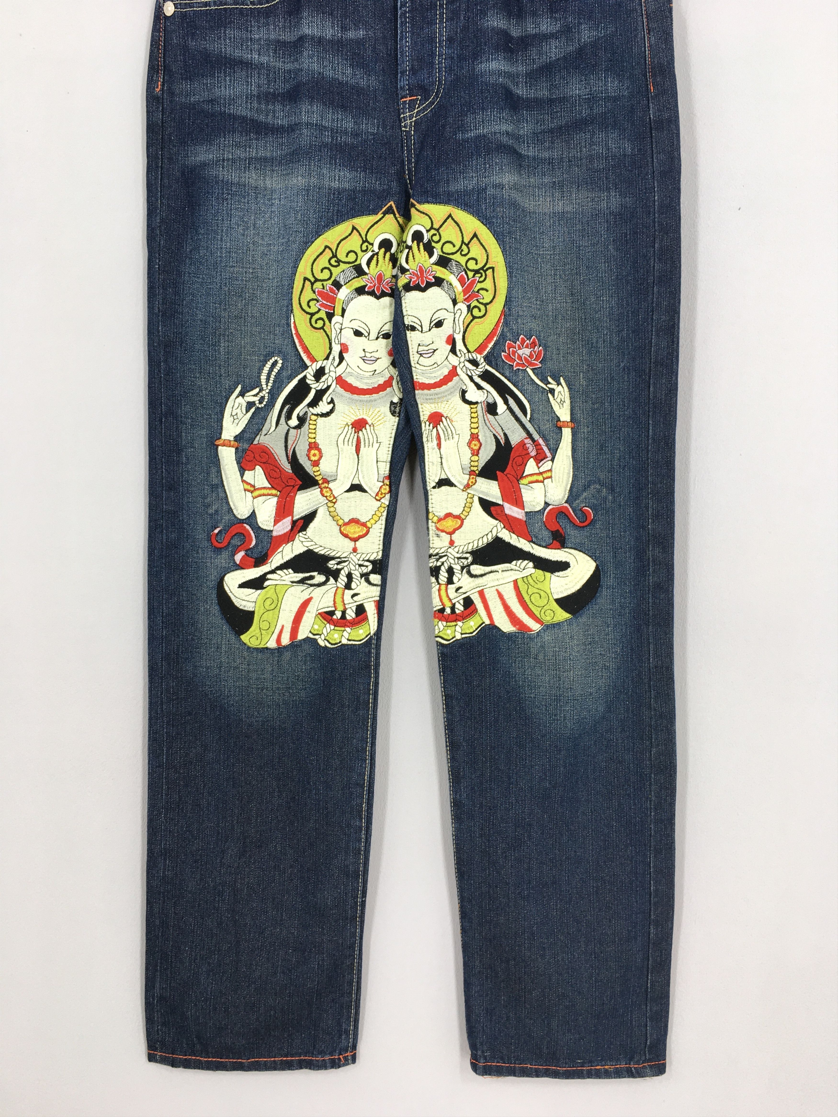 Christian Audigier Size 34x32 Christian Audigier Denim Gautama Buddha Art Size US 34 / EU 50 - 3 Thumbnail