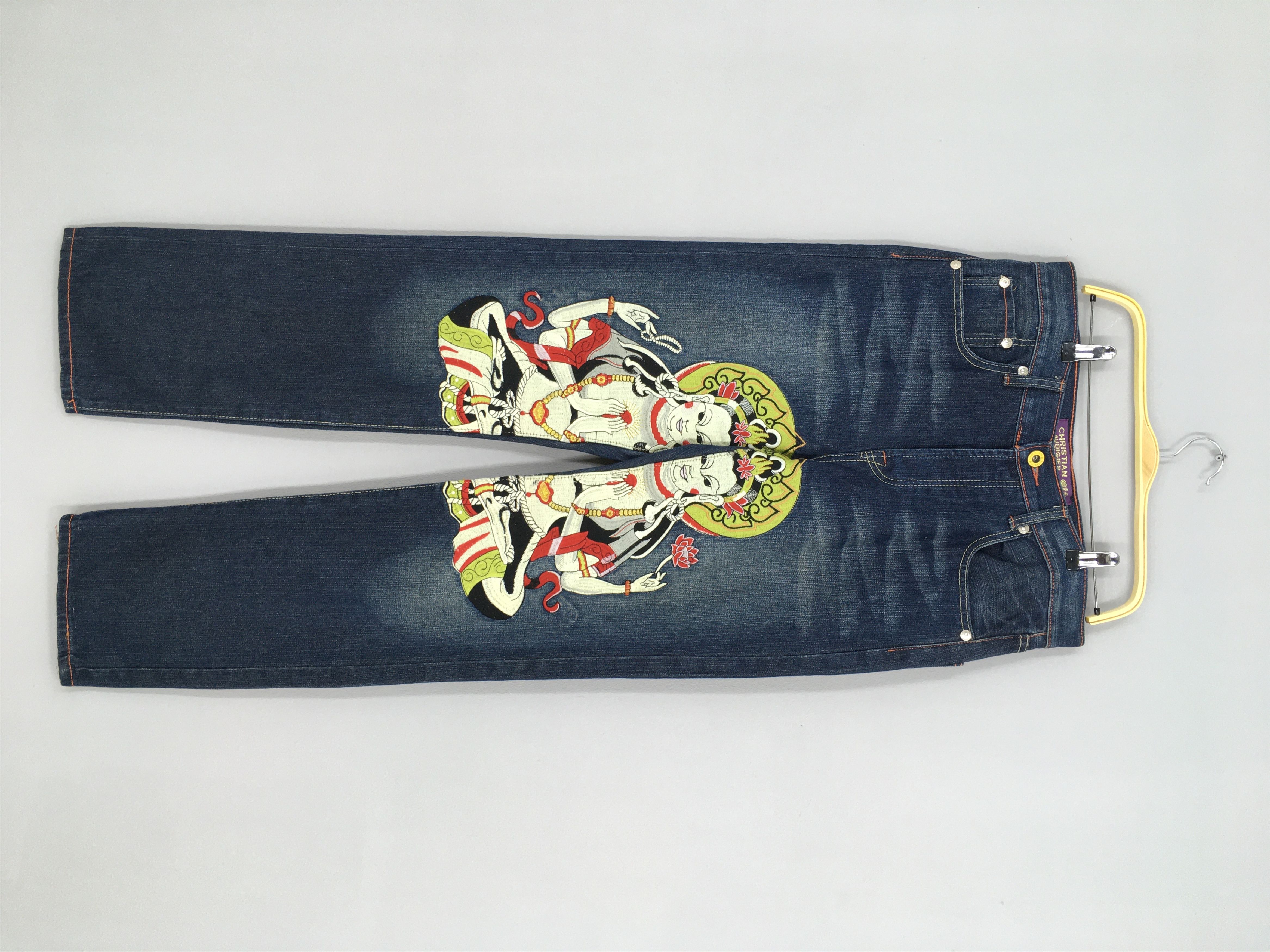 Christian Audigier Size 34x32 Christian Audigier Denim Gautama Buddha Art Size US 34 / EU 50 - 1 Thumbnail