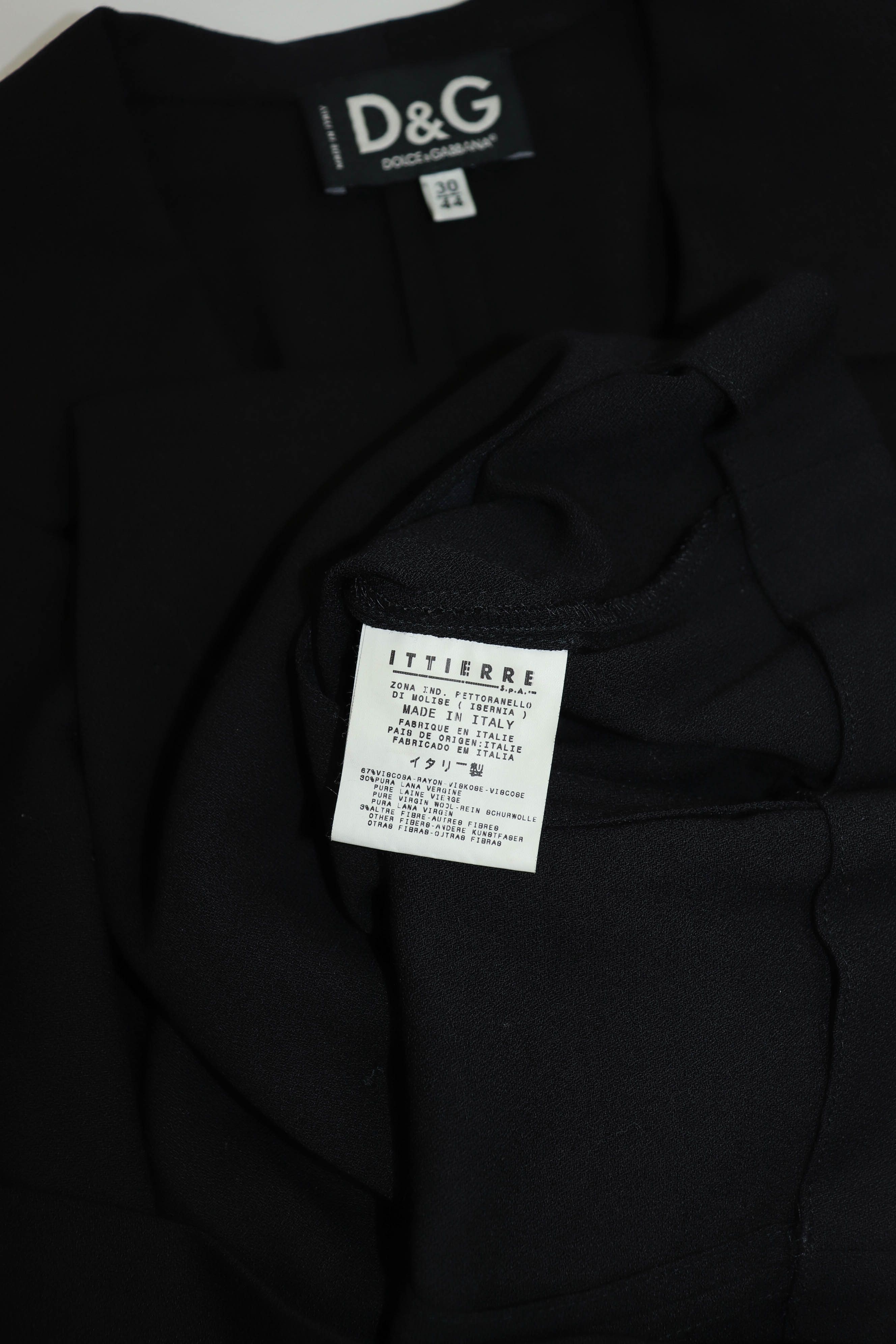 Dolce & Gabbana Dolce & Gabbana Vintage Black Sport Coat Blazer Jacket Size M / US 6-8 / IT 42-44 - 10 Thumbnail