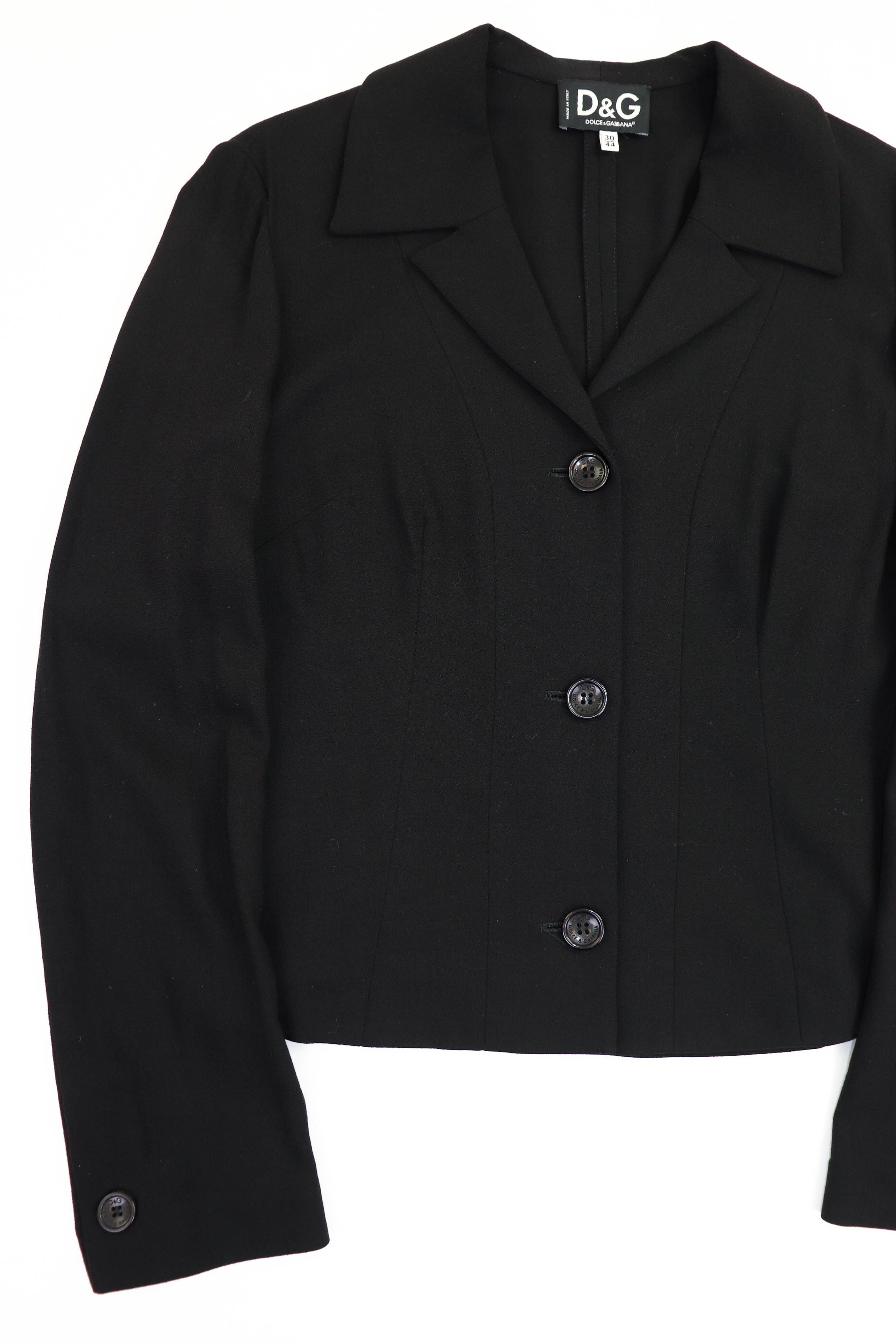 Dolce & Gabbana Dolce & Gabbana Vintage Black Sport Coat Blazer Jacket Size M / US 6-8 / IT 42-44 - 4 Thumbnail