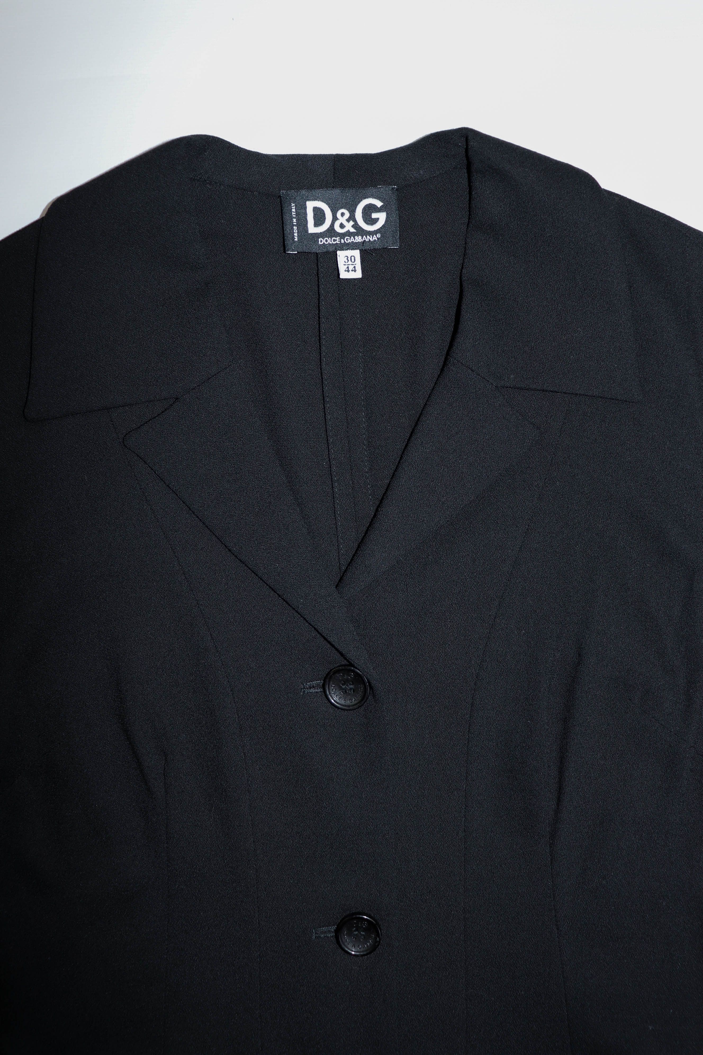 Dolce & Gabbana Dolce & Gabbana Vintage Black Sport Coat Blazer Jacket Size M / US 6-8 / IT 42-44 - 8 Thumbnail