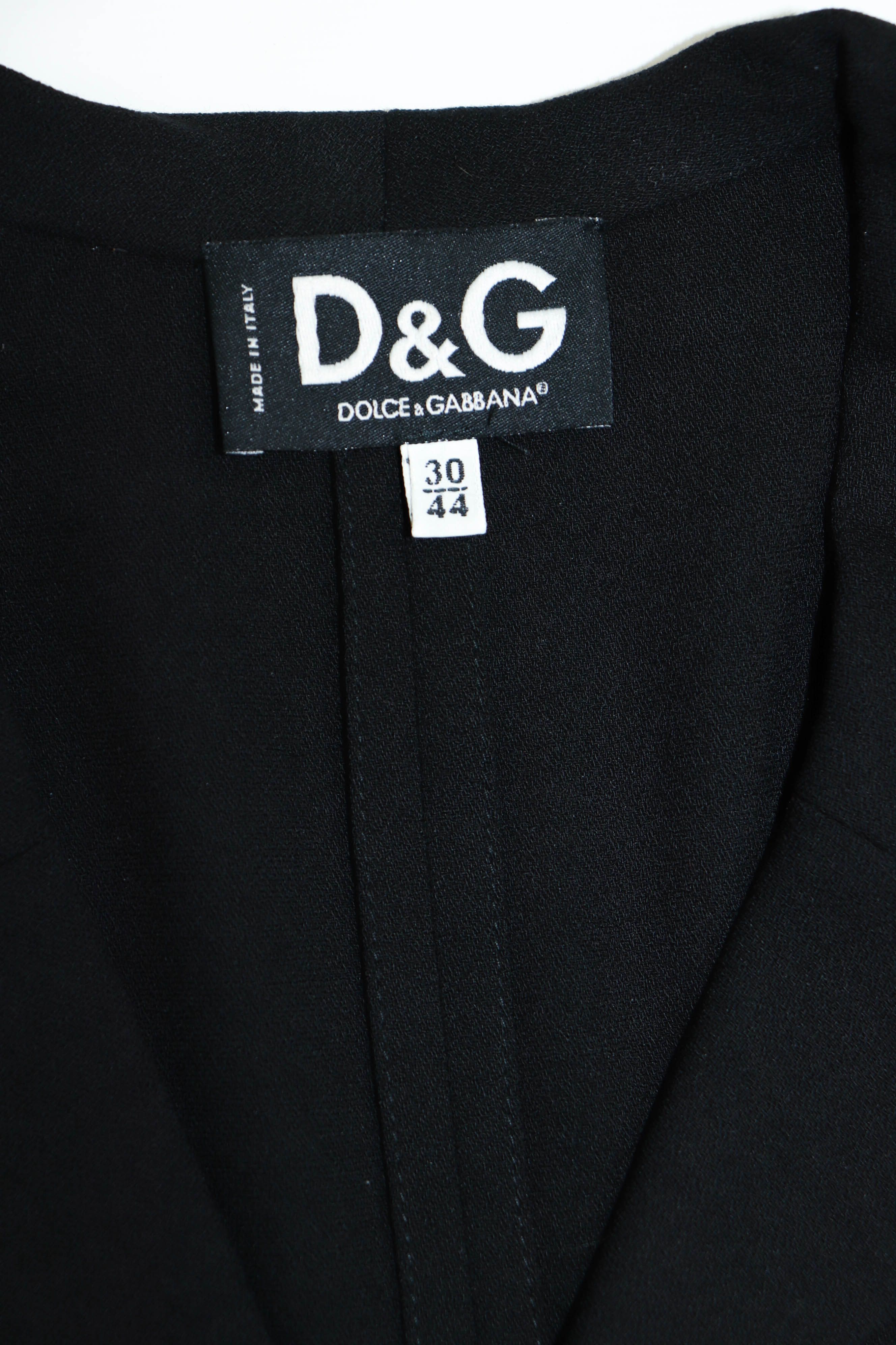 Dolce & Gabbana Dolce & Gabbana Vintage Black Sport Coat Blazer Jacket Size M / US 6-8 / IT 42-44 - 9 Thumbnail