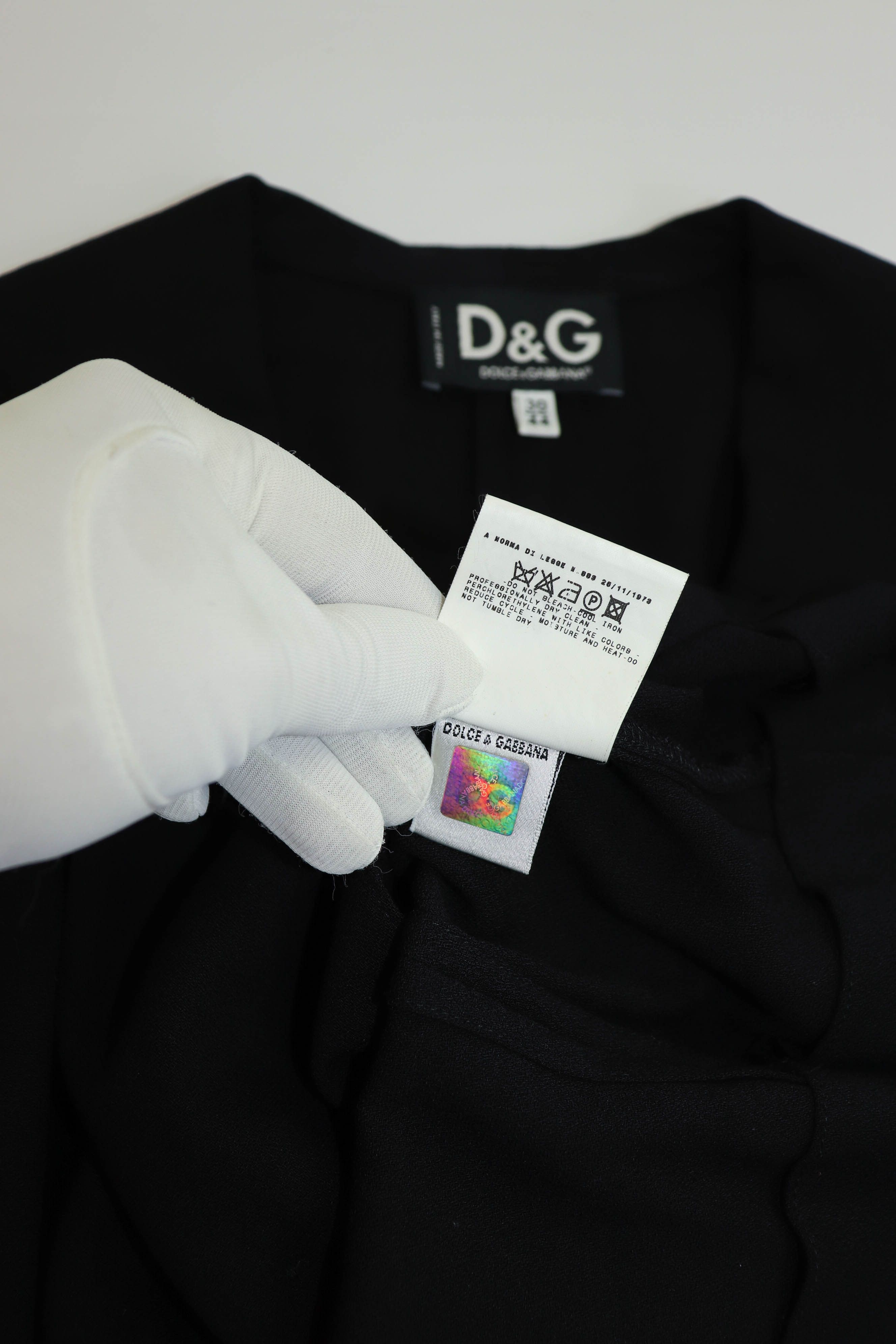 Dolce & Gabbana Dolce & Gabbana Vintage Black Sport Coat Blazer Jacket Size M / US 6-8 / IT 42-44 - 11 Thumbnail