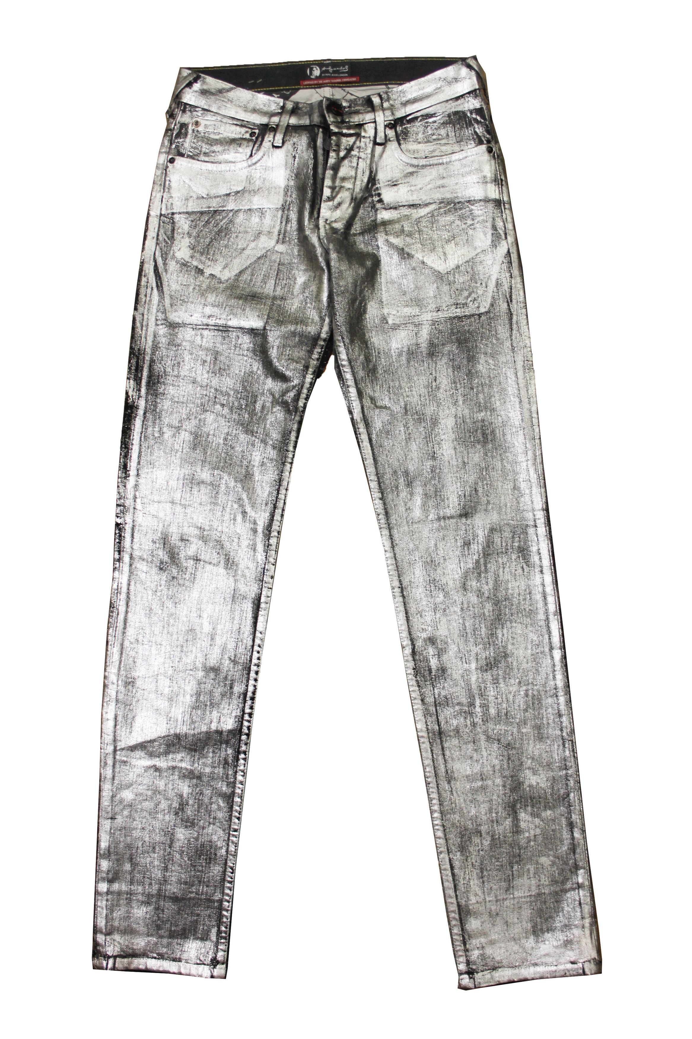 Andy Warhol silver jeans