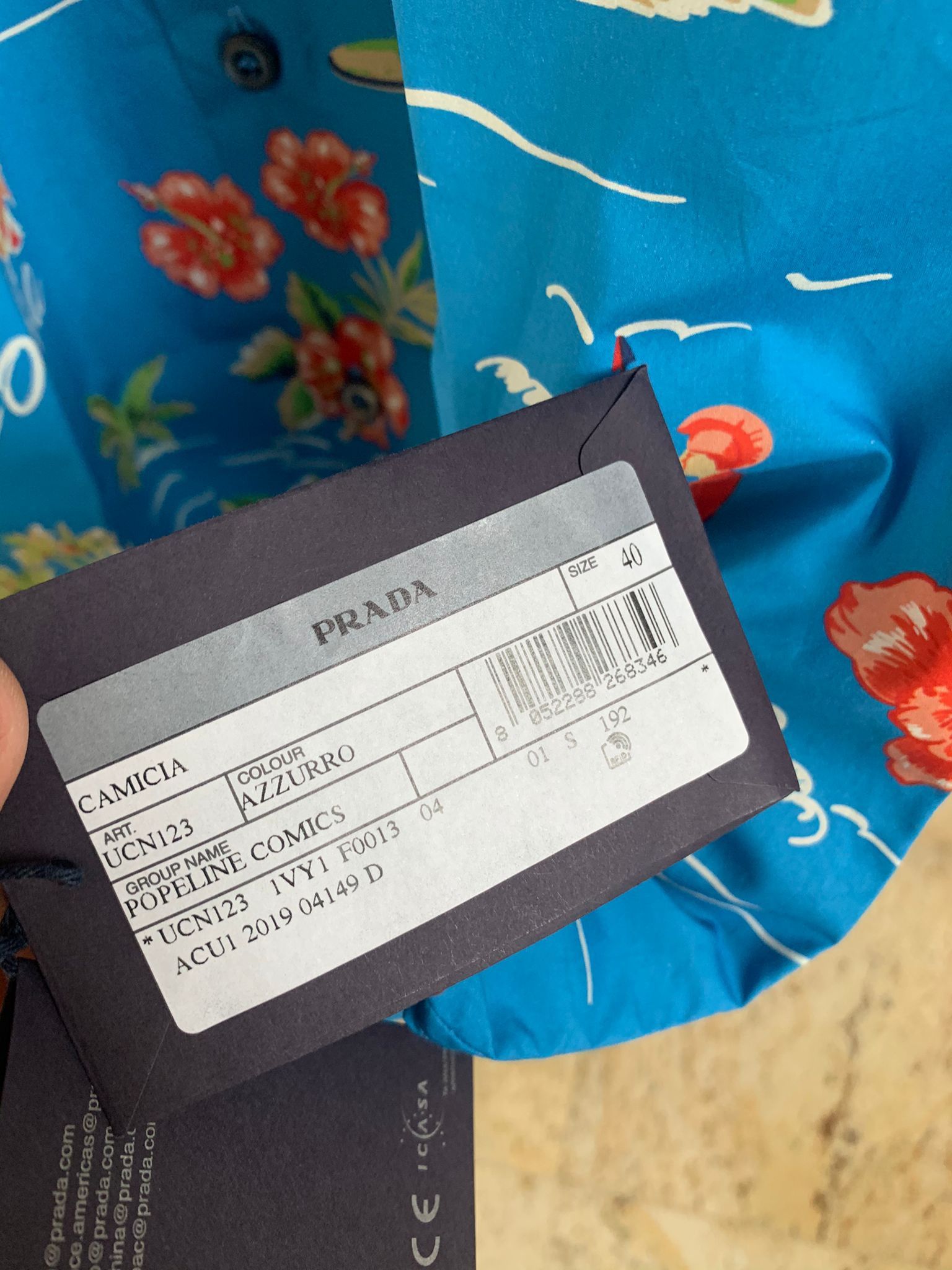 Prada o1rshd1 Hawaiian Button Up Shirt in Blue Size US M / EU 48-50 / 2 - 15 Thumbnail
