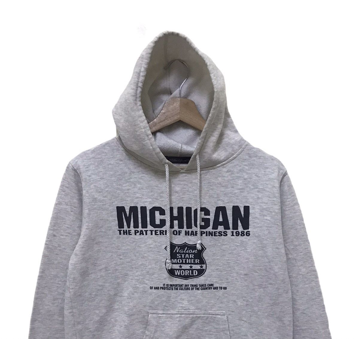 Japanese Brand × Vintage American Vintage Michigan Hoodie Sweatshit Big Spellout Size US S / EU 44-46 / 1 - 2 Thumbnail