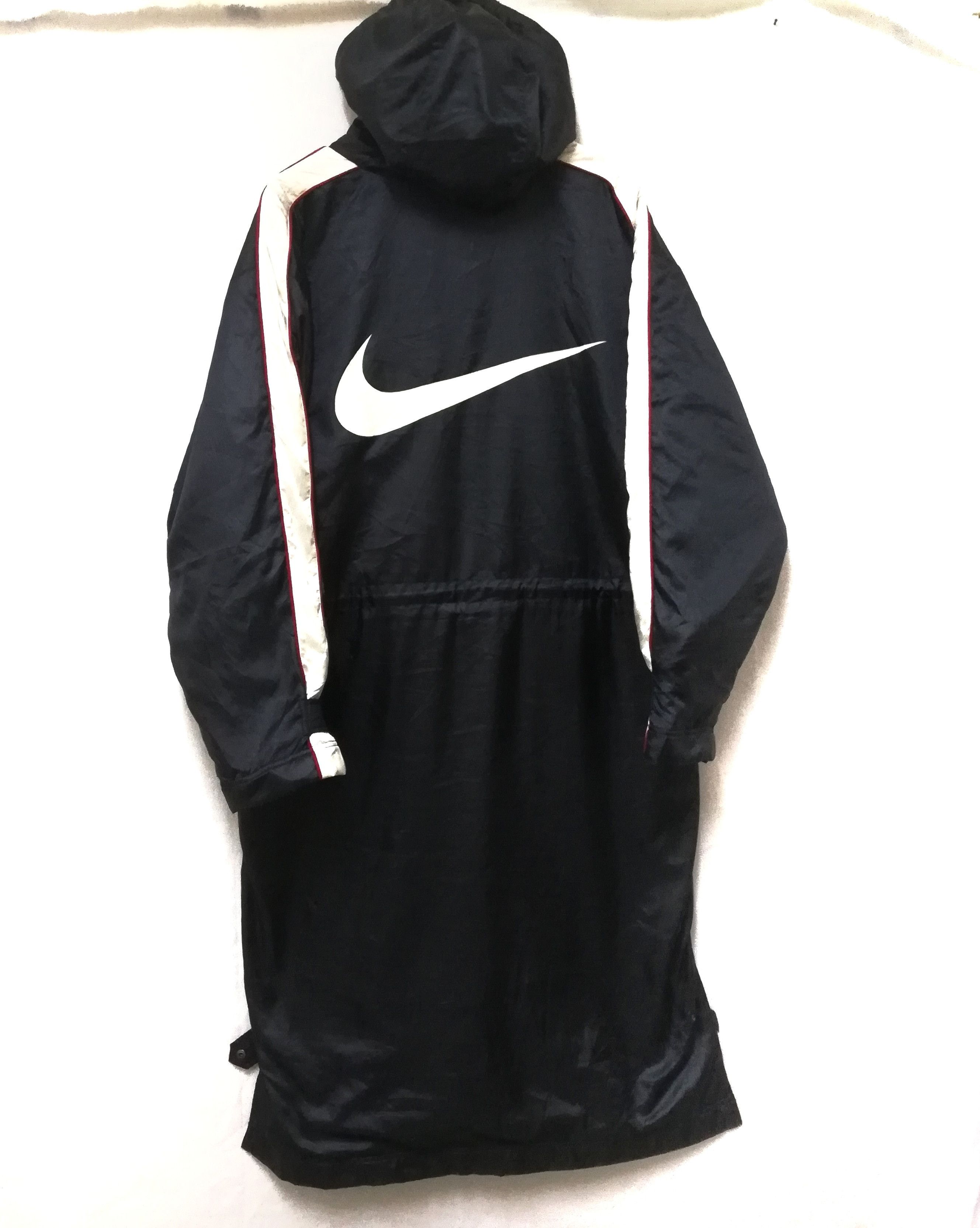 Nike × Vintage Vintage Nike Swoosh Long Jacket Hoodie Size US M / EU 48-50 / 2 - 1 Thumbnail