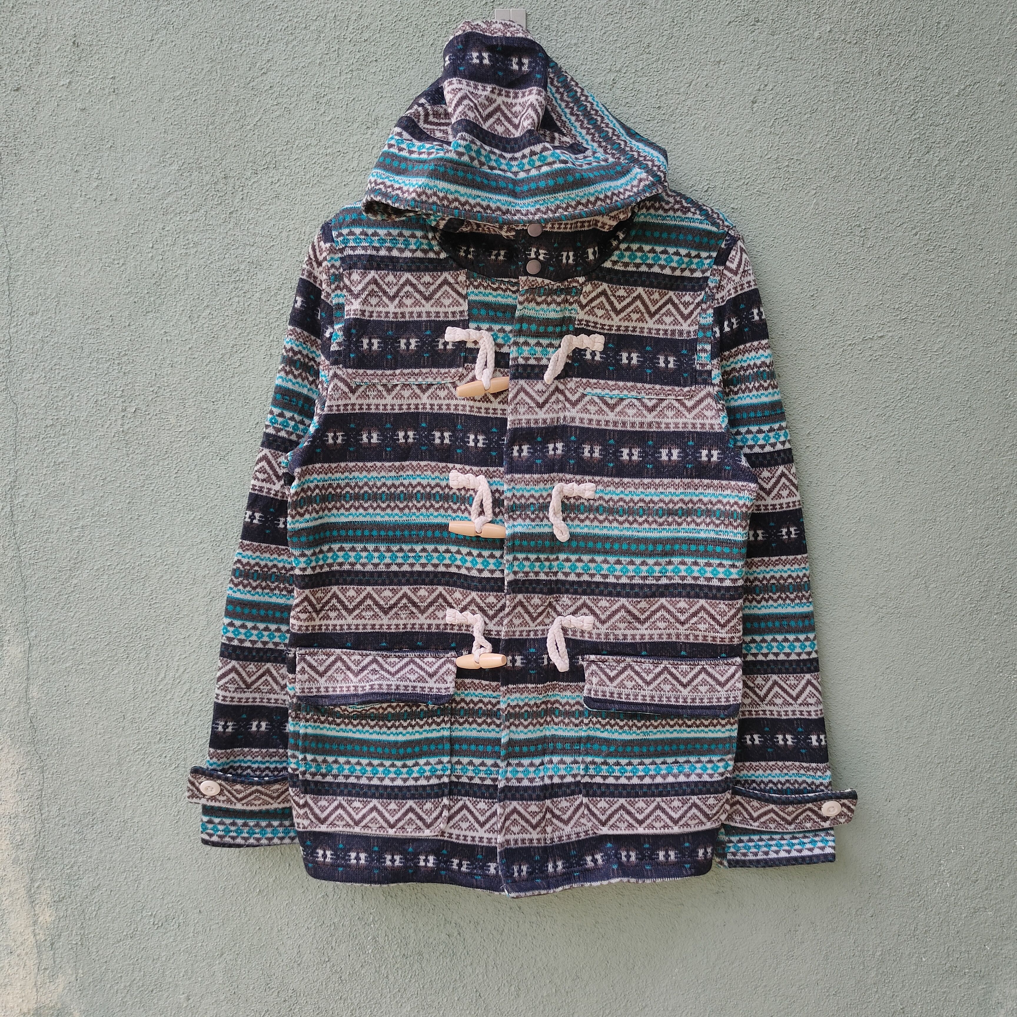Japanese Brand Vintage Unbranded Zipper Ups Hoodie Nice design Jacket Size US M / EU 48-50 / 2 - 1 Thumbnail