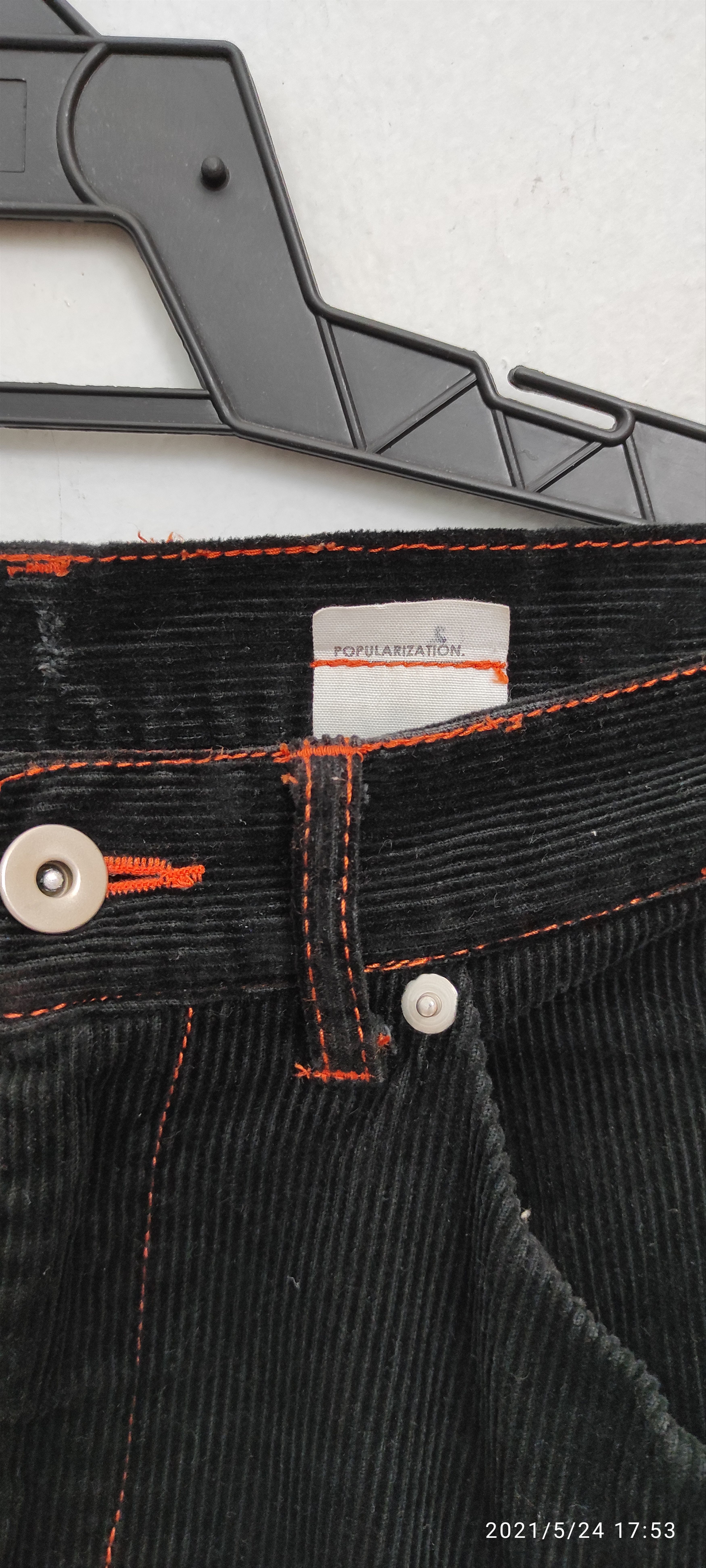 Other POPULARIZATION zipper velvet denim pants Size US 31 - 9 Thumbnail