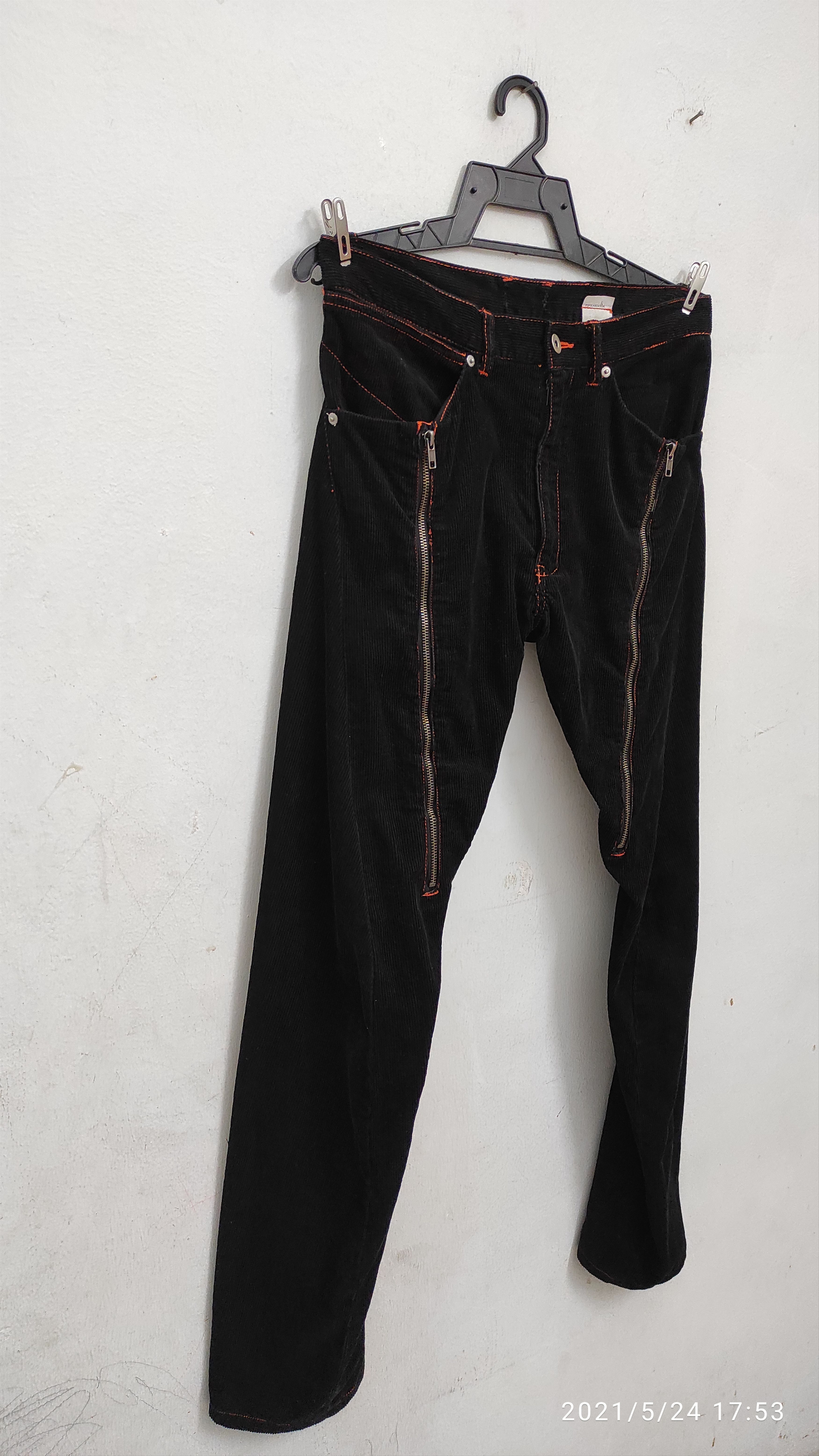 Other POPULARIZATION zipper velvet denim pants Size US 31 - 8 Thumbnail