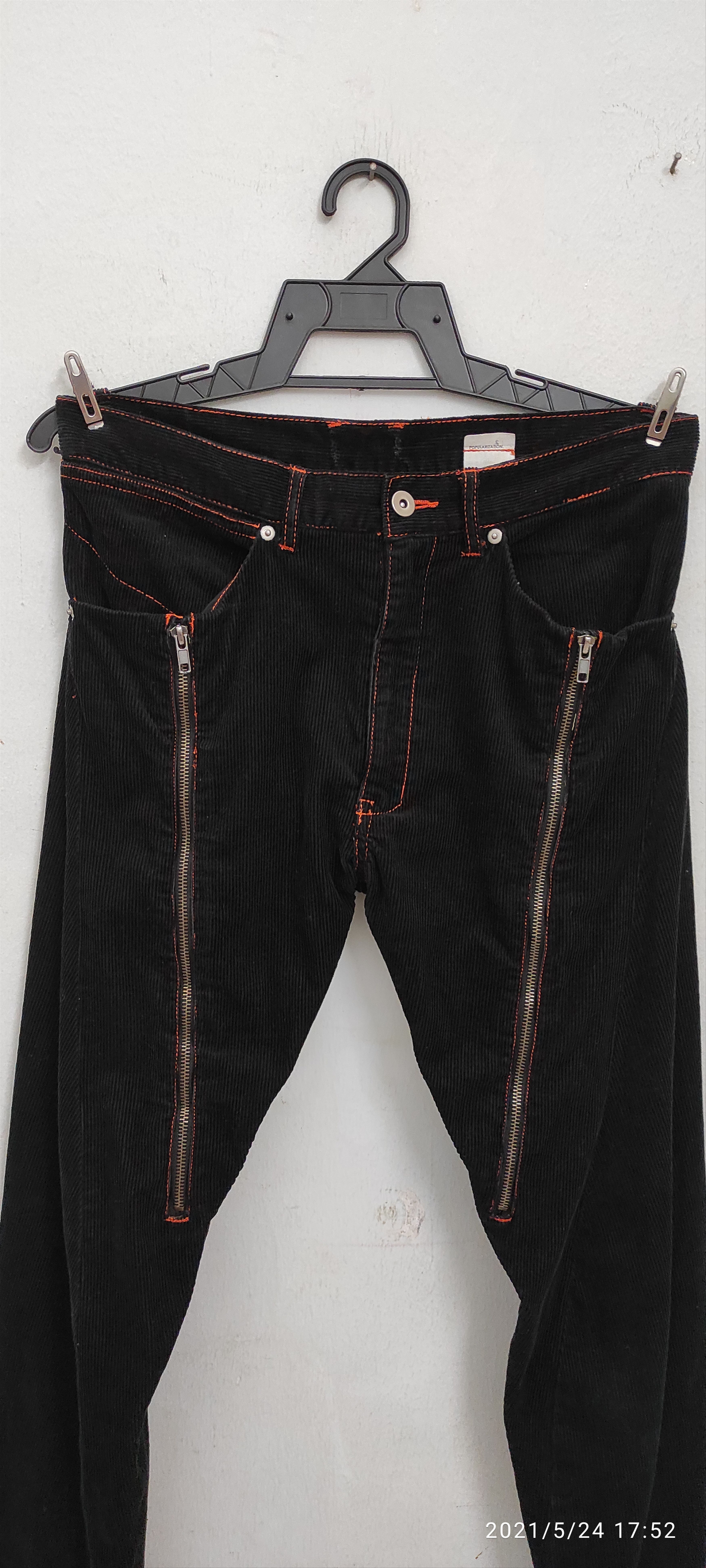 Other POPULARIZATION zipper velvet denim pants Size US 31 - 16 Thumbnail