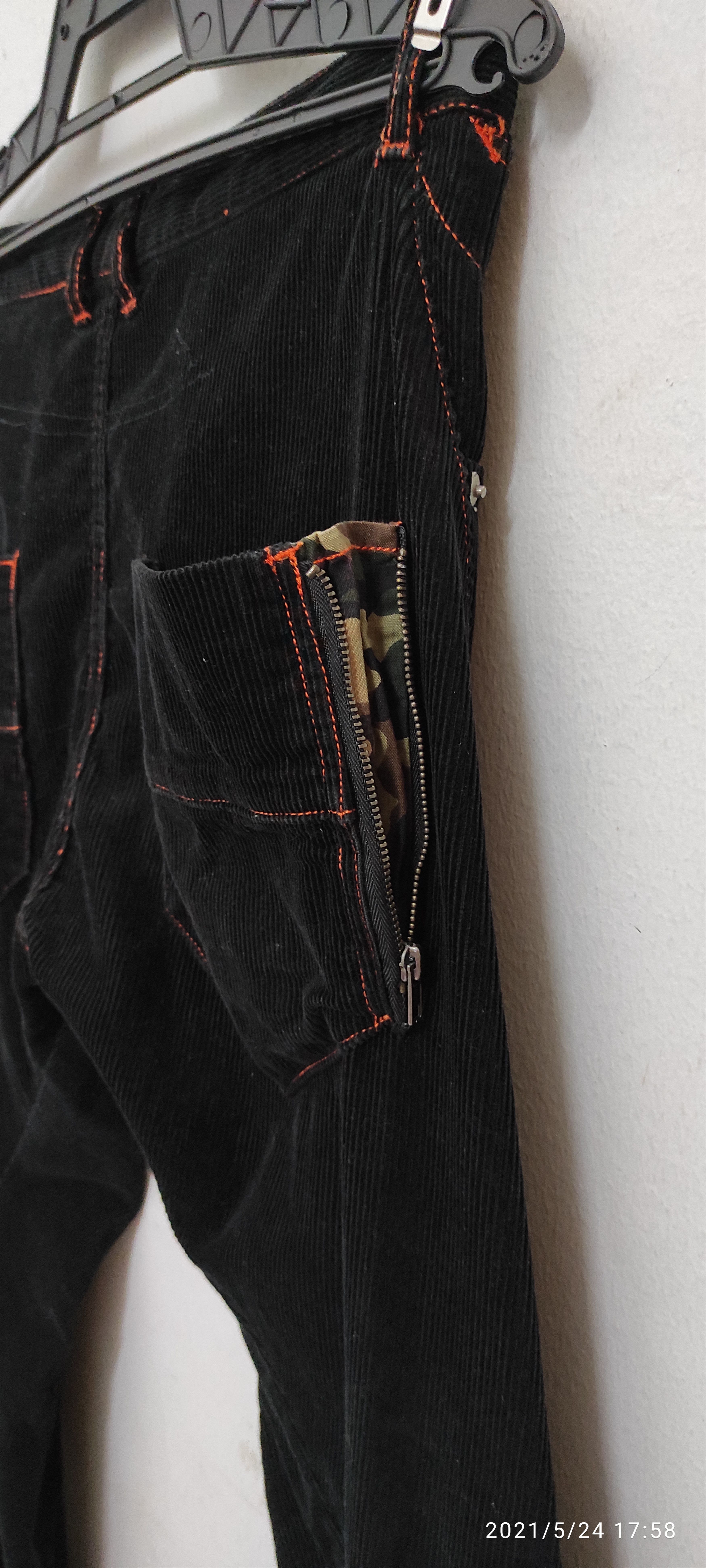 Other POPULARIZATION zipper velvet denim pants Size US 31 - 15 Thumbnail