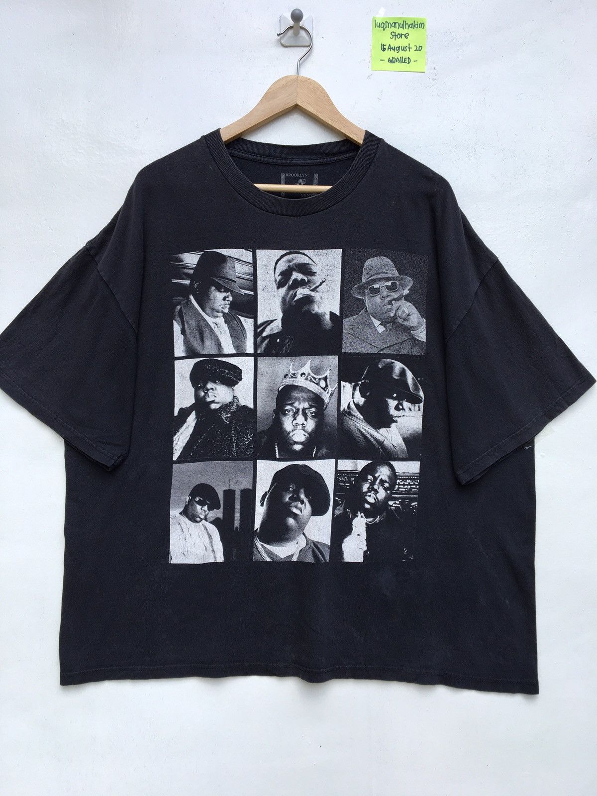 Image of Notorious Big x Rap Tees Extremely Vintage Notorious B.i.g. (Biggie) Tee!!! in Black (Size 2XL)