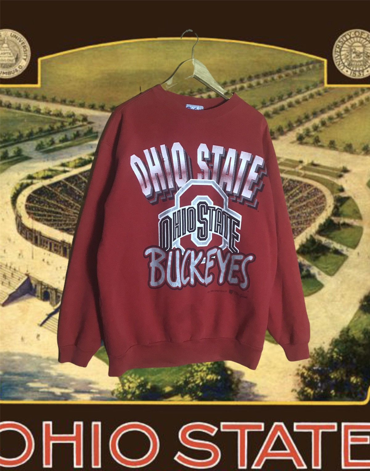 NFL 1994 Vintage 90s Ohio State Buckeyes sweatshirt Size US L / EU 52-54 / 3 - 1 Thumbnail