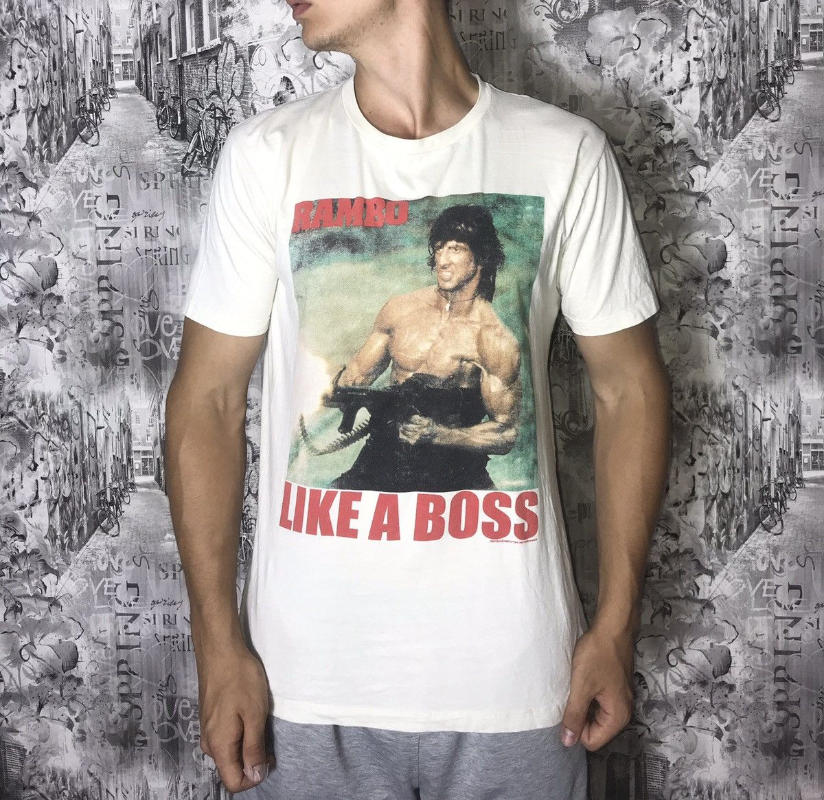 Vintage Rare Vintage Rambo promo movie made in USA t-shirt Size US L / EU 52-54 / 3 - 1 Thumbnail