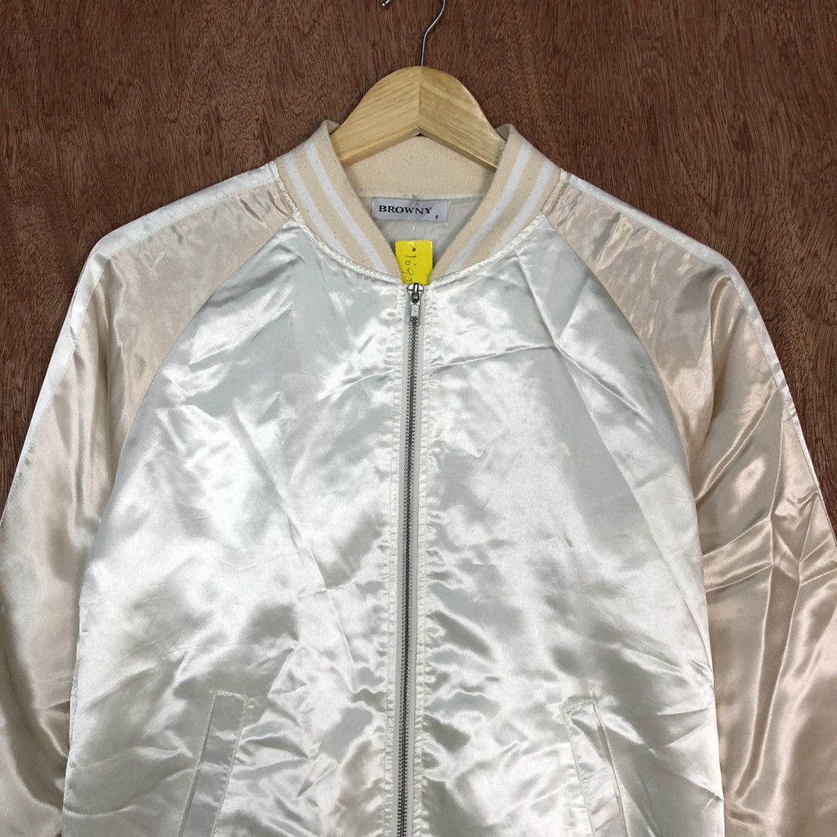 Japanese Brand DL Browny White tiger embroidered Varsity Jacket #1692 Size S / US 4 / IT 40 - 9 Thumbnail