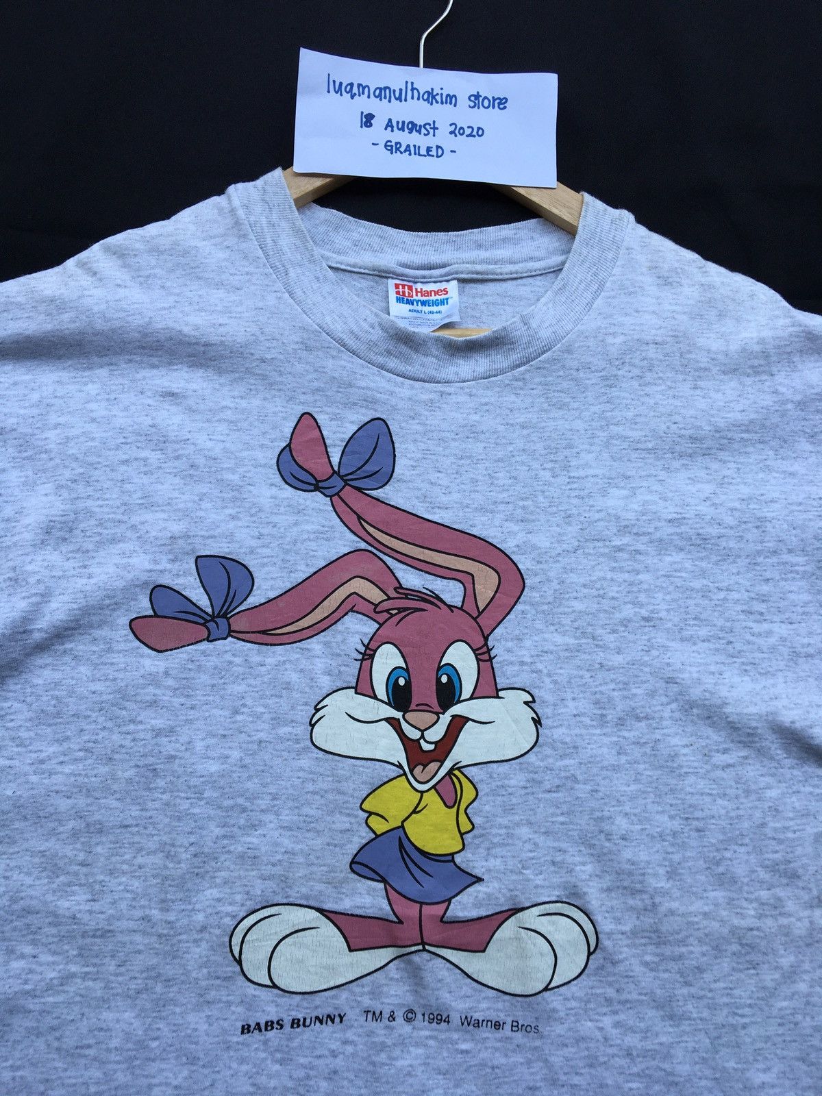 Hanes Vintage Babs Bunny Warner Bros Pictures Characters Tee Size US L / EU 52-54 / 3 - 5 Thumbnail