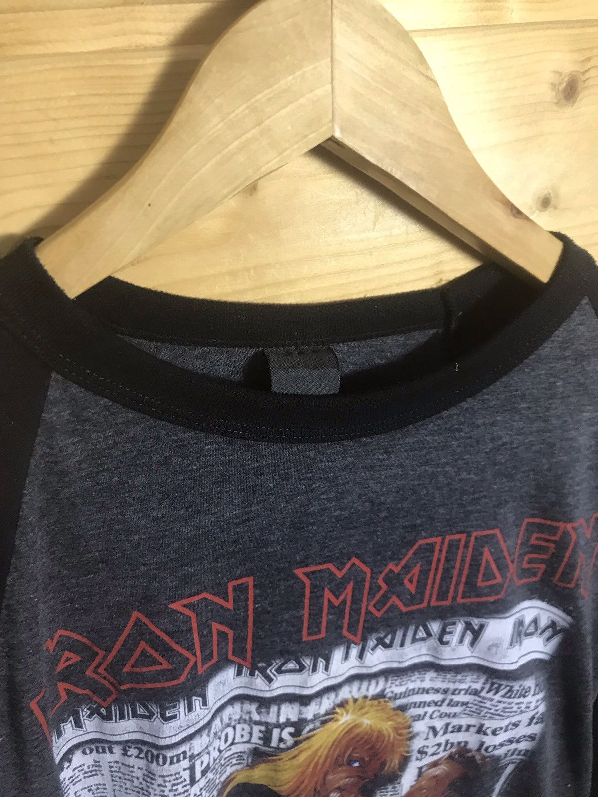 Iron Maiden Rare Vintage Iron Maiden 3/4 half sleeve shirt Size US S / EU 44-46 / 1 - 8 Thumbnail